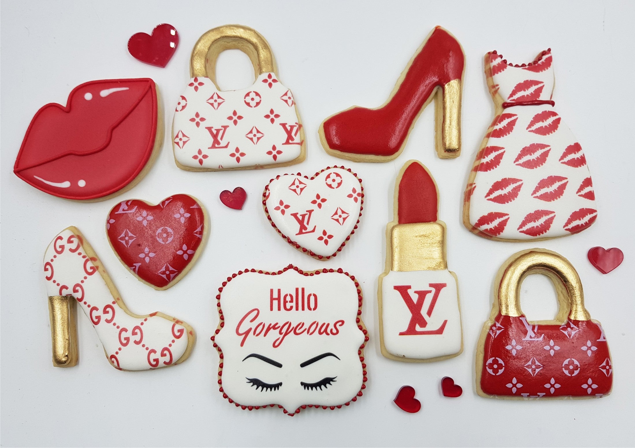 LV cake stencil Louis Vuitton stencil LV cupcakes LV cookies Set of 2 Free  worldwide shipping