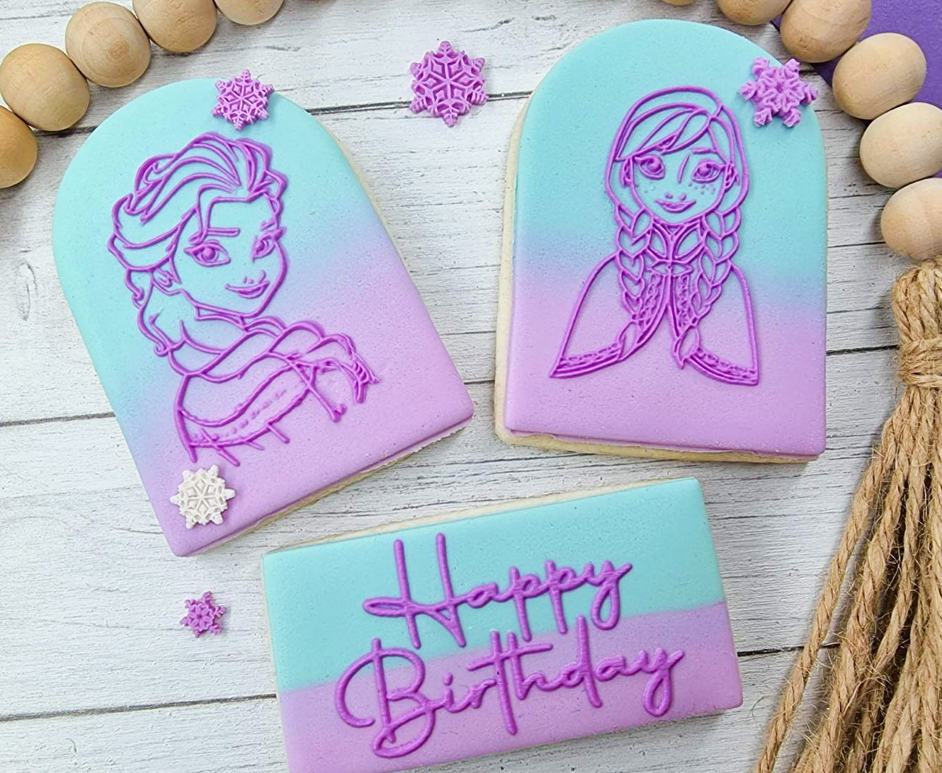 Frozen Birthday Fondant Embosser Stamp Cookie Embosser Stamp