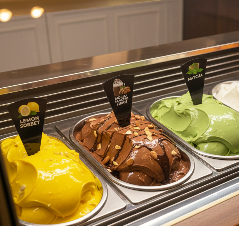 24 pcs Gelato Flavor Markers, Flavor Signs Labels, Flavor Tags