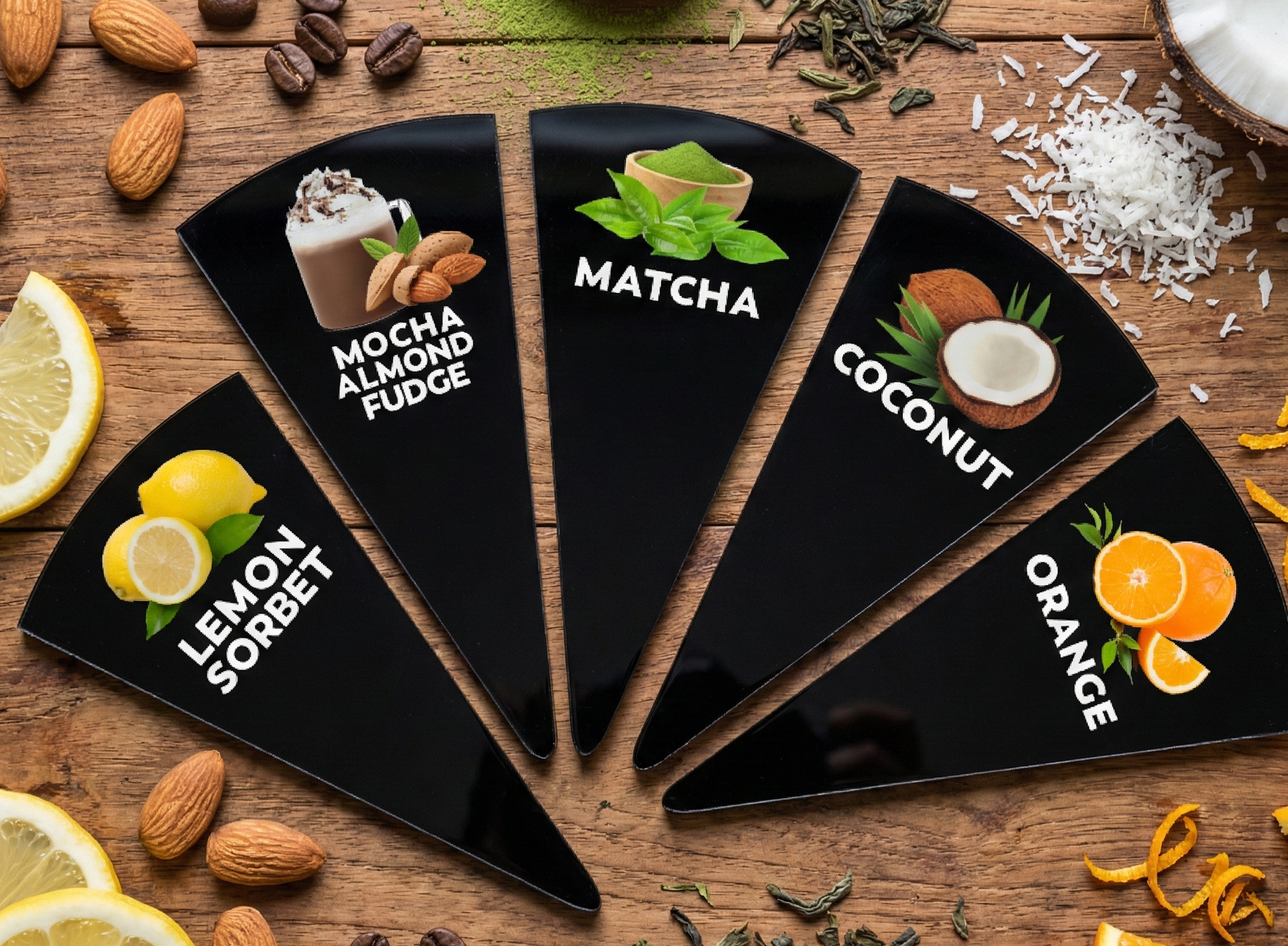 20 pcs Gelato Flavor Markers, Ice Cream Labels, Flavor Tags