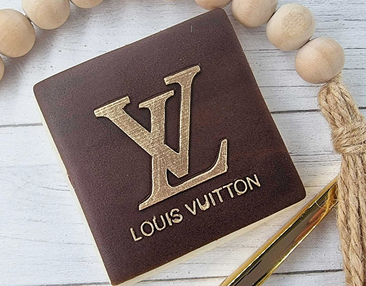 Designer Fondant Stamp Cookie Embosser Stamp LV Cookies