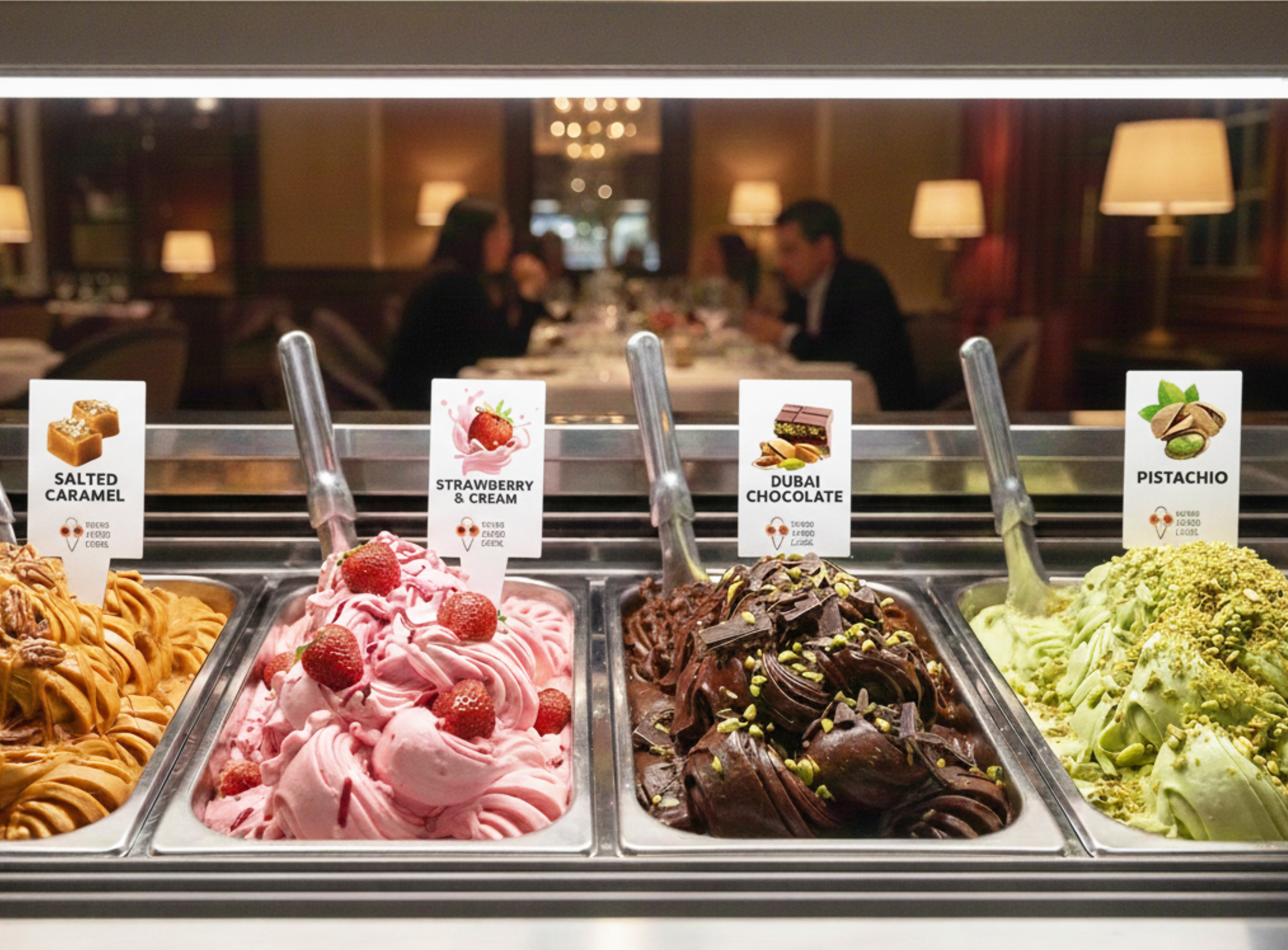 24pcs Gelato Flavor Markers, Ice Cream Labels, Flavor Tags