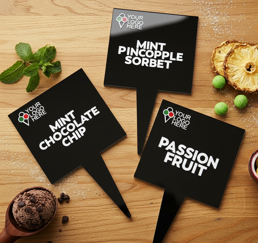 12 pcs Gelato Flavor Markers, Ice Cream Flavor Signs Labels