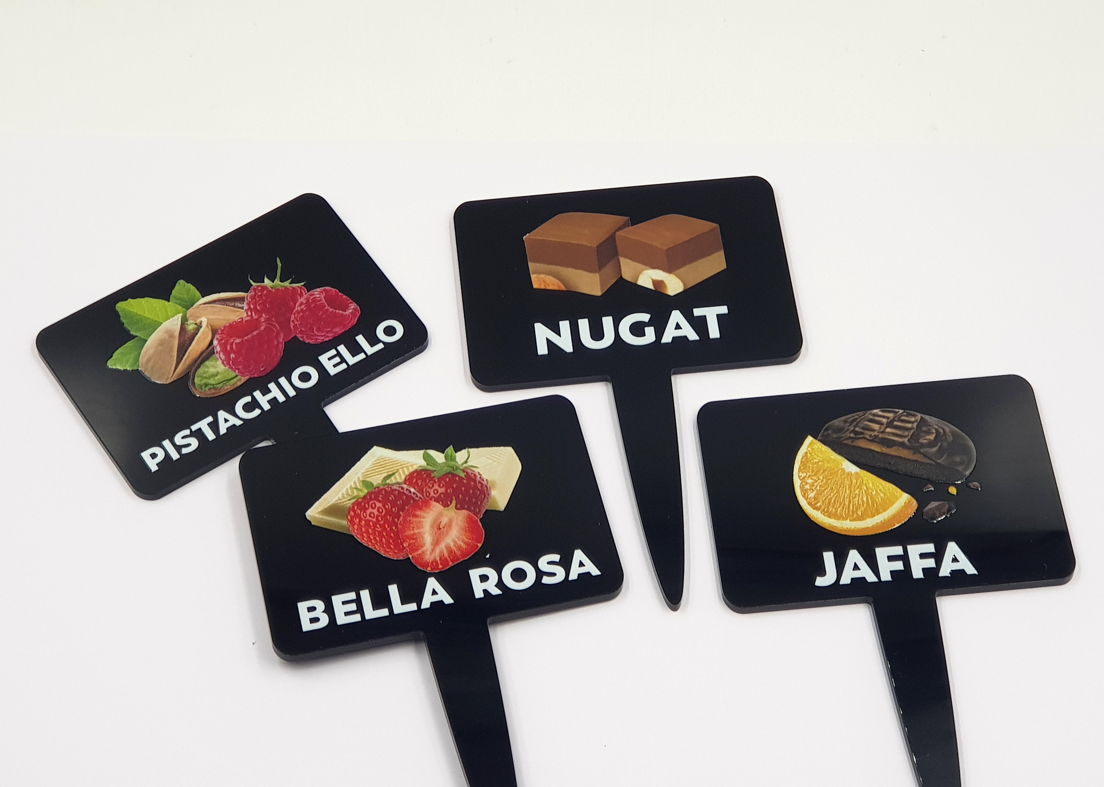 10 pcs Flavor Markers, Ice Cream Labels, Flavor Tags, Gelato Stickers, Ice Cream Sticks