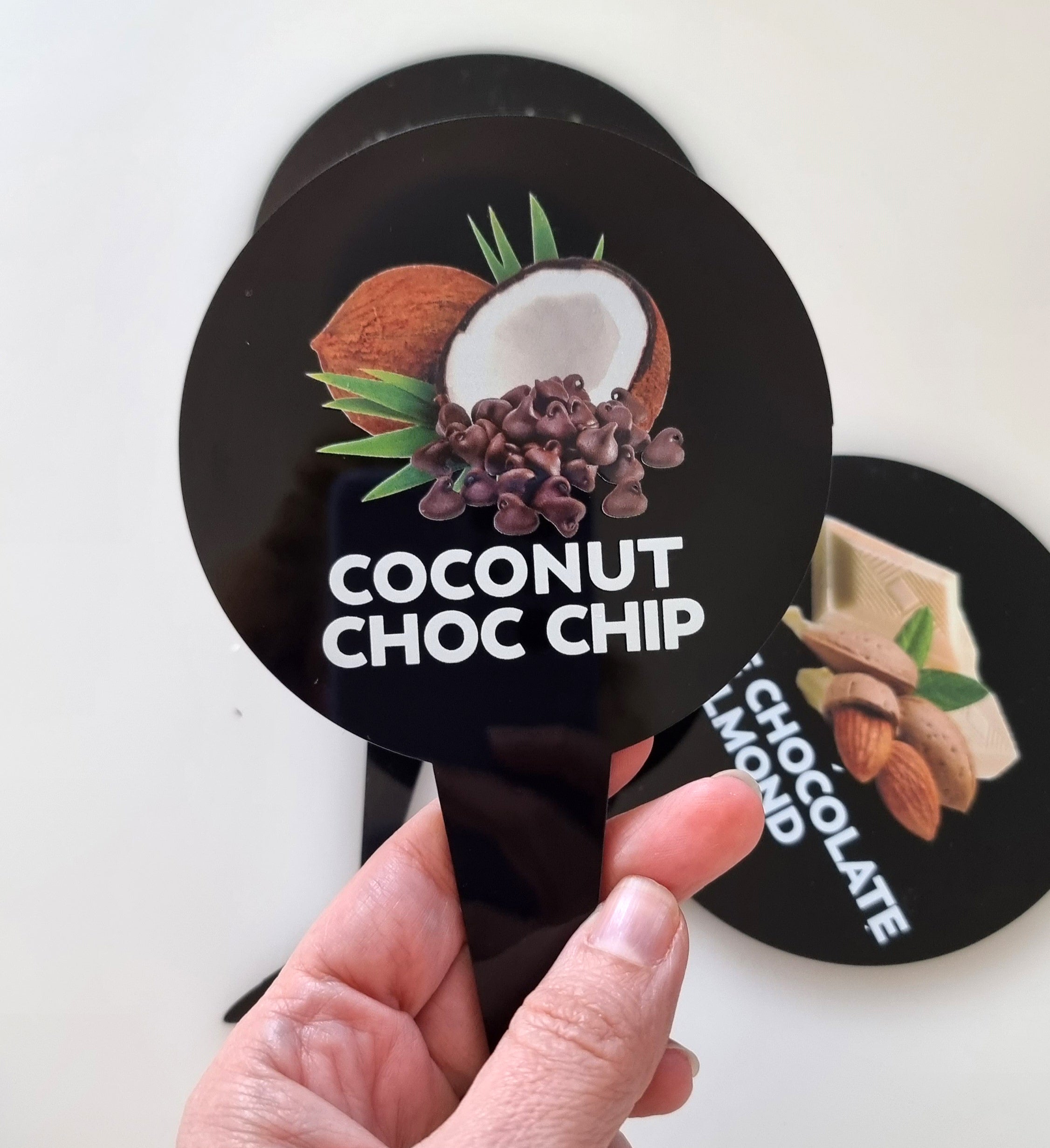 12pcs Gelato Flavor Markers, Ice Cream Labels, Flavor Tags, Gelato Stickers, Ice Cream Sticks