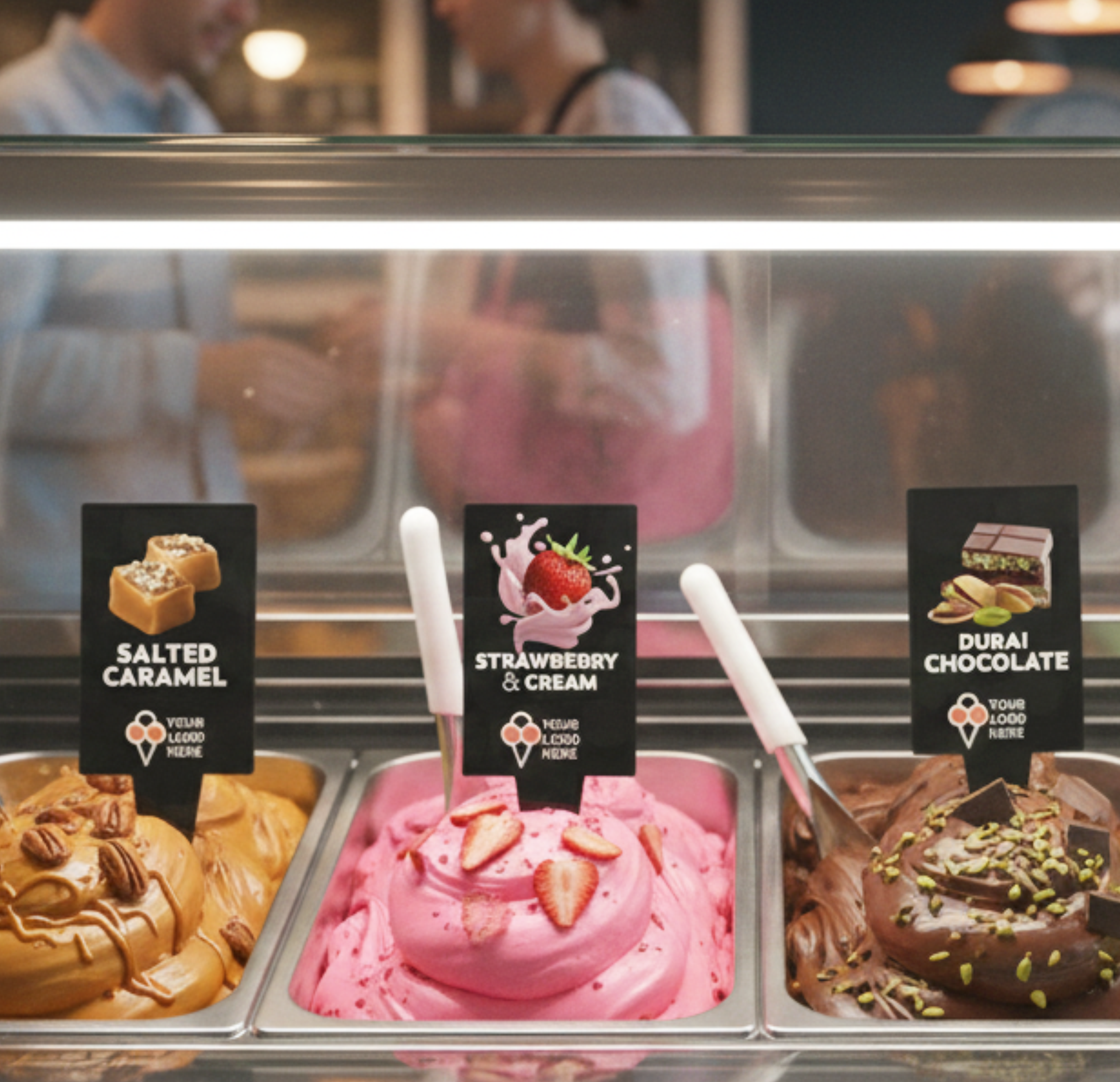 12pcs Gelato Flavor Markers, Ice Cream Labels, Flavor Tags