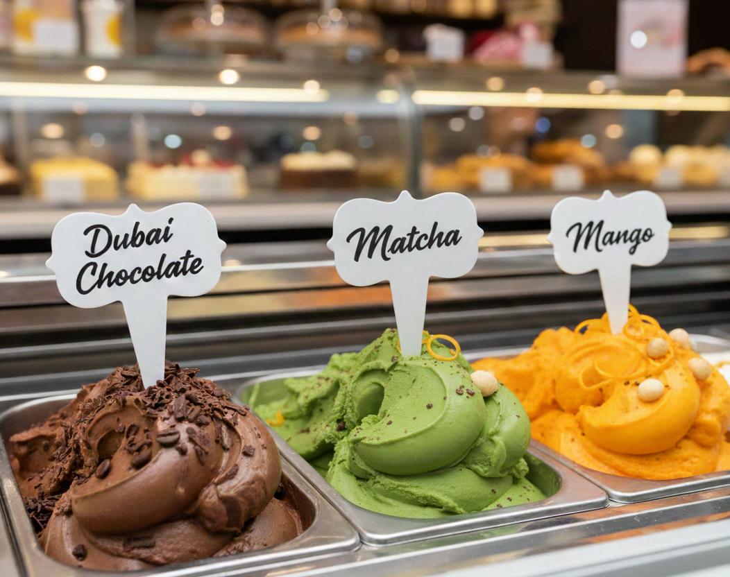 12 pcs Gelato Flavor Markers, Ice Cream Flavor Signs, Flavor Tags