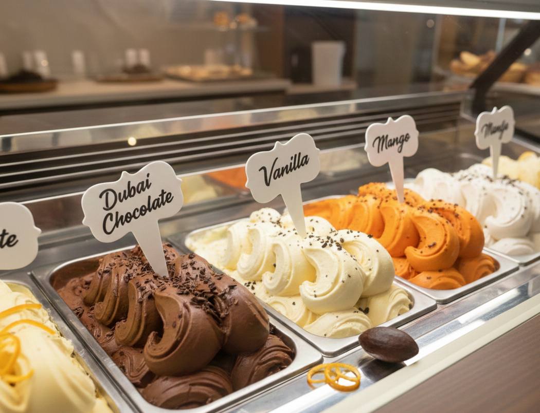 24 pcs Gelato Flavor Markers, Ice Cream Flavor Signs, Flavor Tags