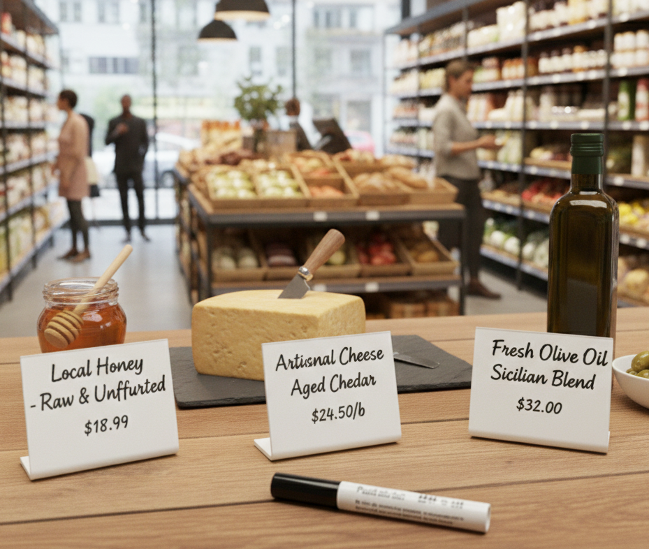 12 pcs Acrylic Display Stand with Clip | Reusable Menu Sign Holder | Table Sign for Bakery