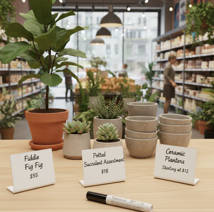 12 pcs Acrylic Display Stand with Clip | Reusable Menu Sign Holder | Table Sign for Bakery