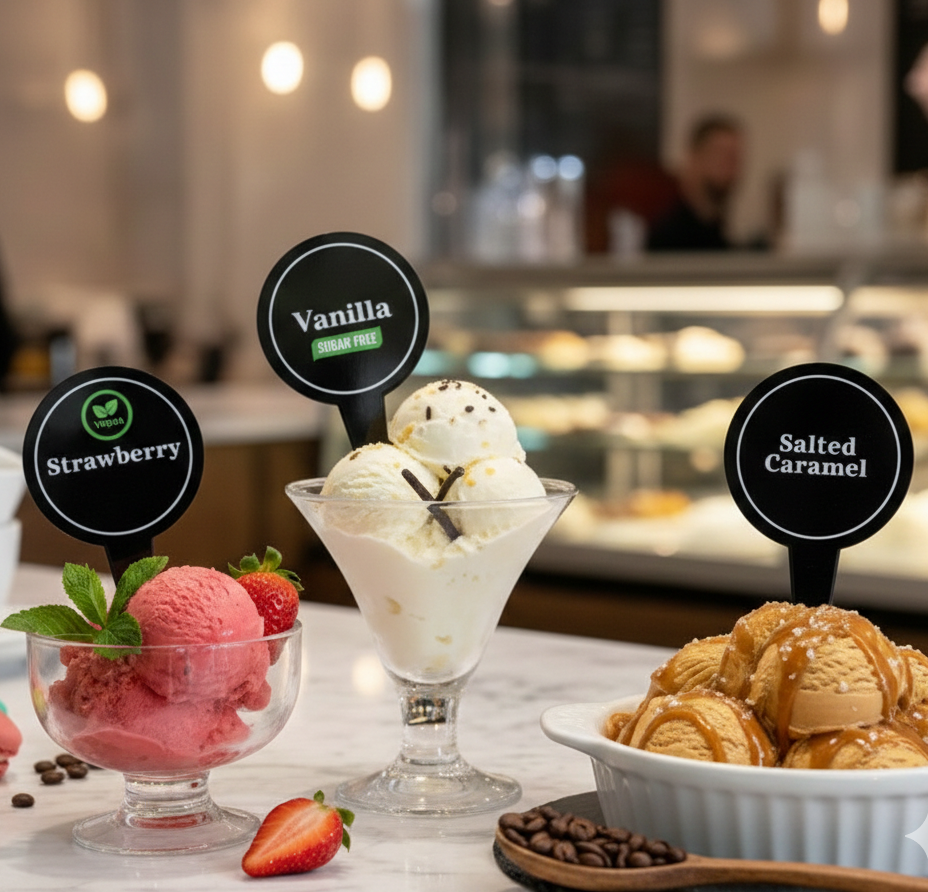 12 pcs Gelato Flavor Markers, Ice Cream Flavor Signs, Flavor Tags
