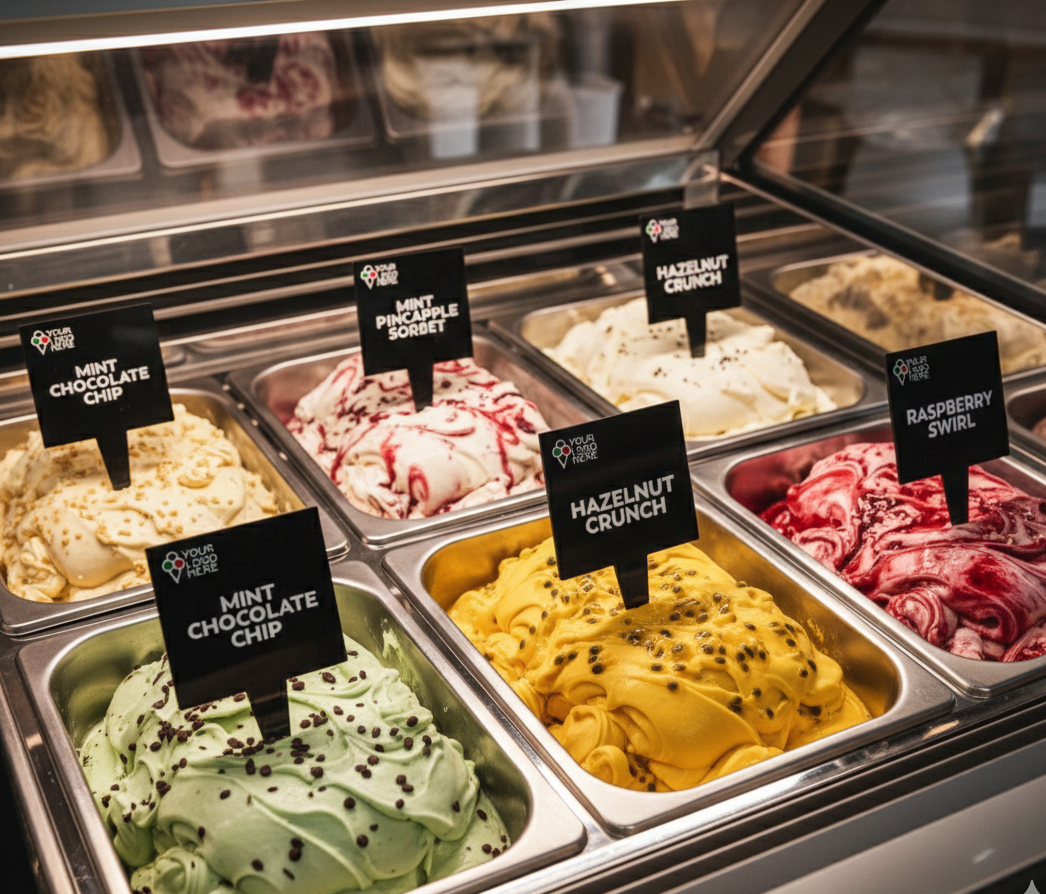 12 pcs Gelato Flavor Markers, Ice Cream Flavor Signs Labels