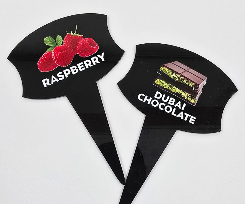 12 pcs Gelato Flavor Markers, Ice Cream Flavor Signs, Flavor Tags, Gelato Stickers, Ice Cream Sticks