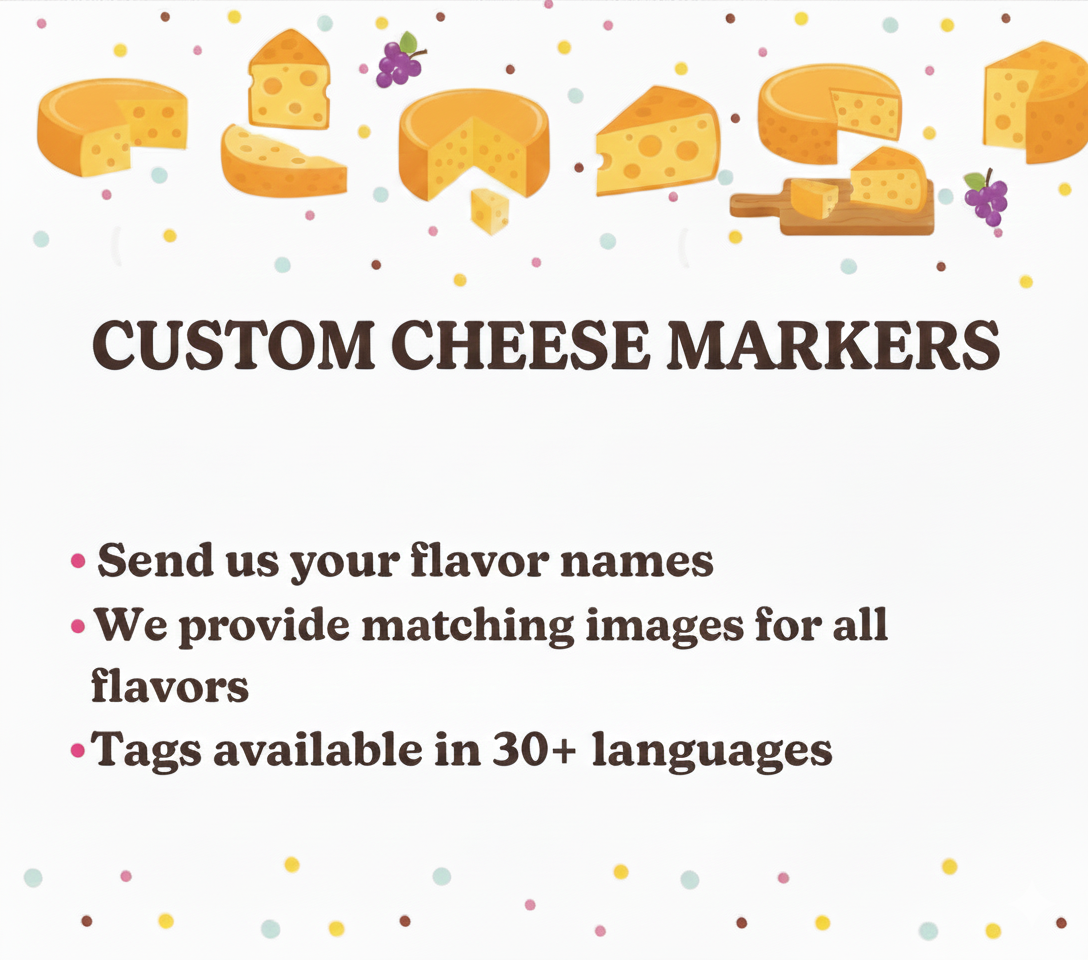 10 pcs Cream Cheese Flavor Tags, Ice Cream Labels, Flavor Marker