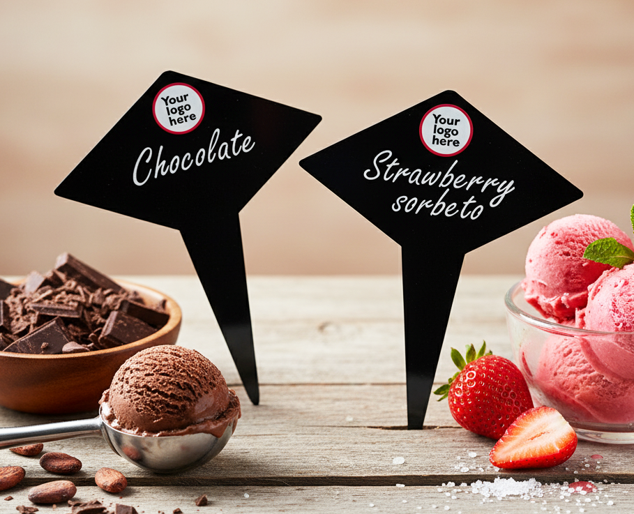 12 pcs Gelato Flavor Markers, Ice Cream Flavor Signs, Flavor Tags