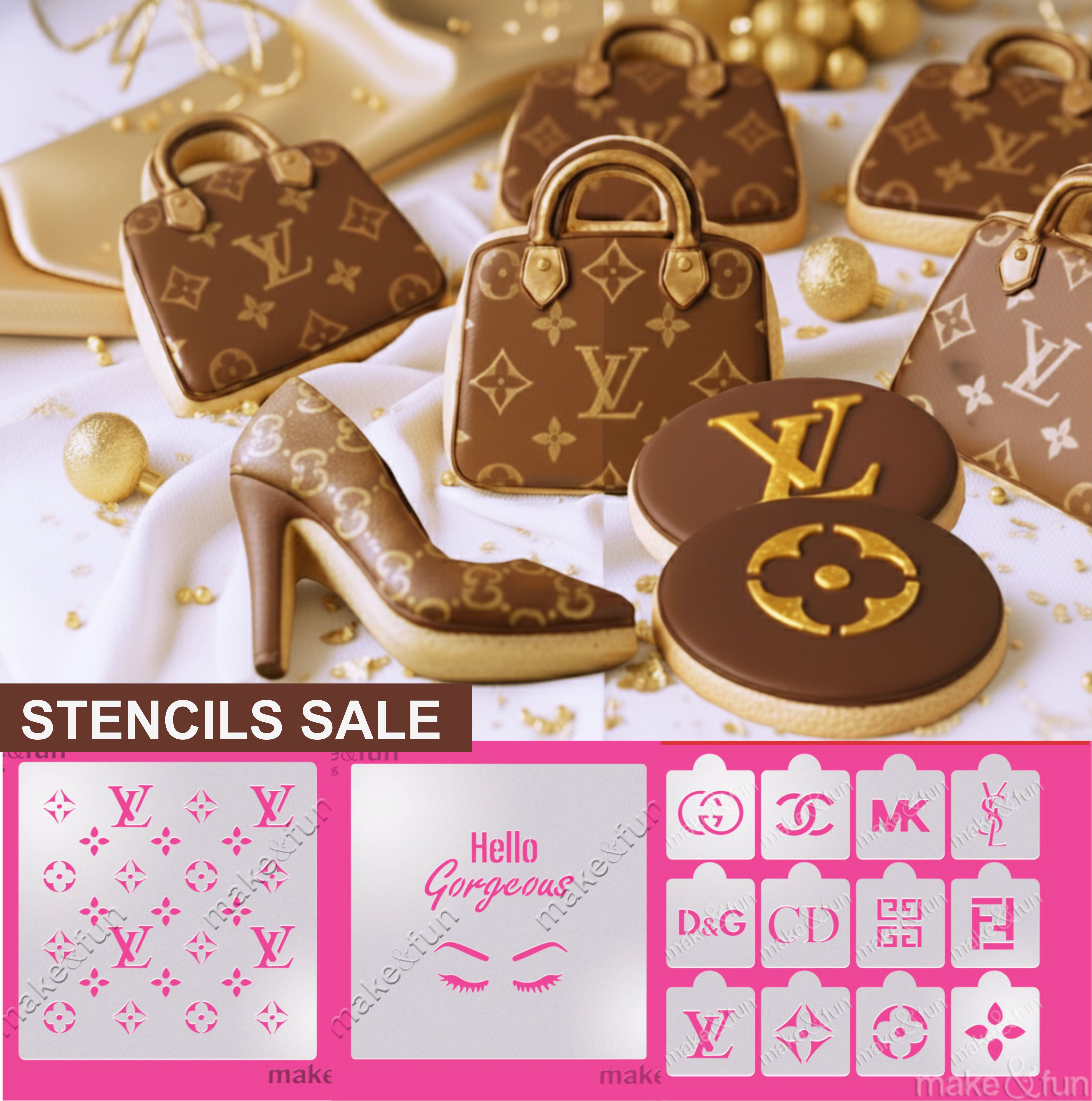 Designer Stencil, Airbrushing Cookie Stencil|Designer Schablonen, Torten Shablonen Fashion