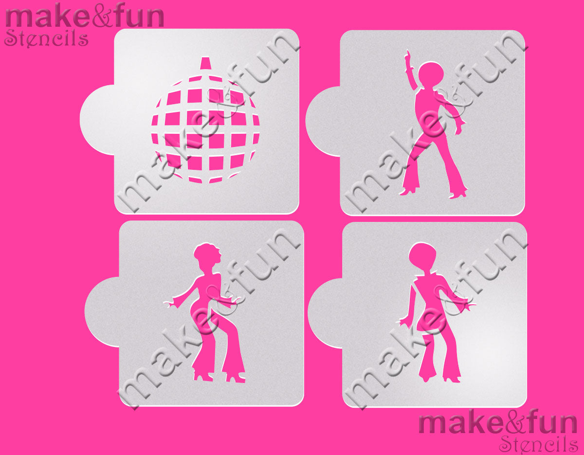 4 pcs Cookie Stencil, Face Painting Stencils|4 Stück Schablonen, Airbrush und Royal Icing