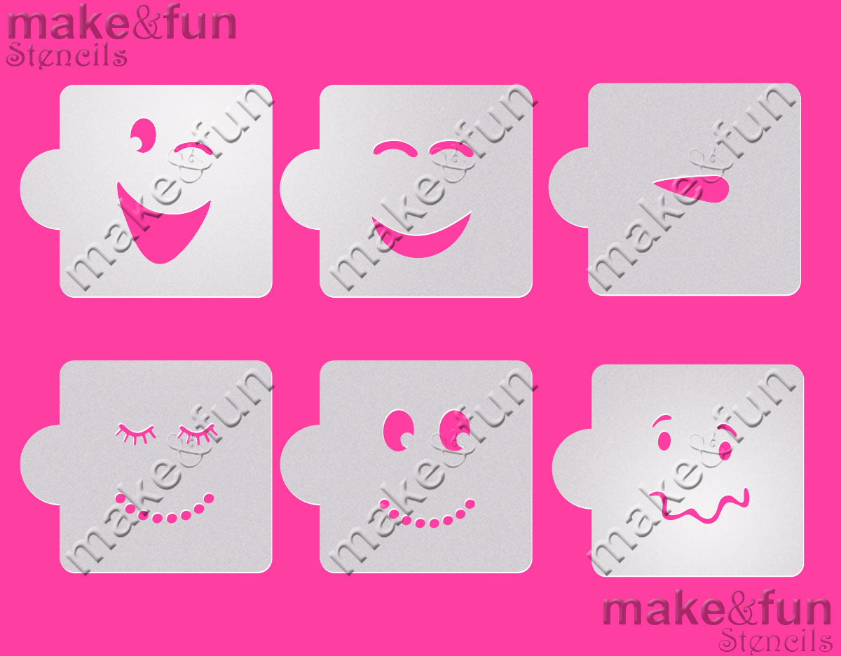 6 pcs Christmas Stencil, Cookie Stencil, Cake Stencil|6 Stück Weihnachten Kuchen Schablonen