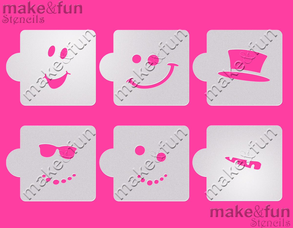 6 pcs Christmas Stencil, Cookie Stencil, Cake Stencil|6 Stück Weihnachten Kuchen Schablonen