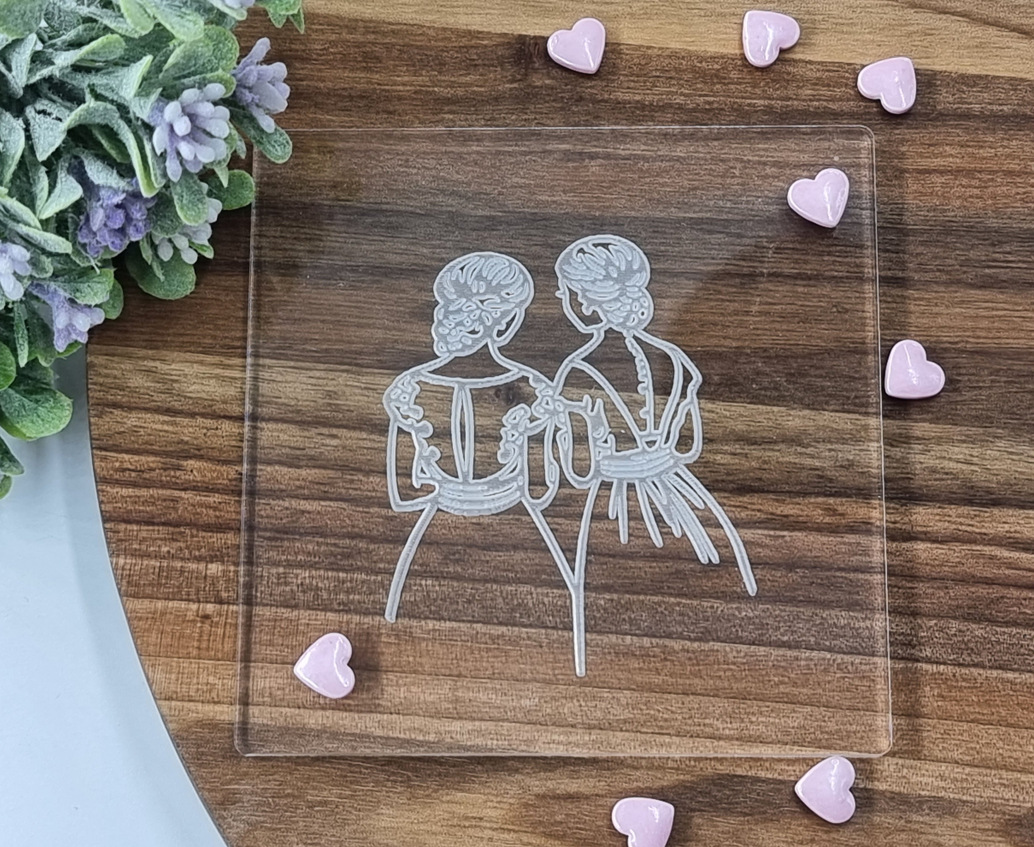 Bridesmade Fondant Wedding Stamp|Designer Fondant Embosser Stamp