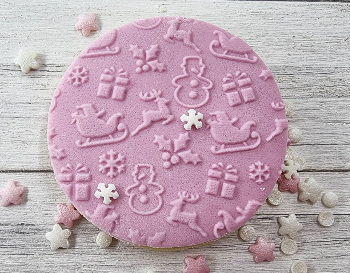 Christmas Cookie Fondant Embosser Stamp|Designer Fondant Embosser Stamp