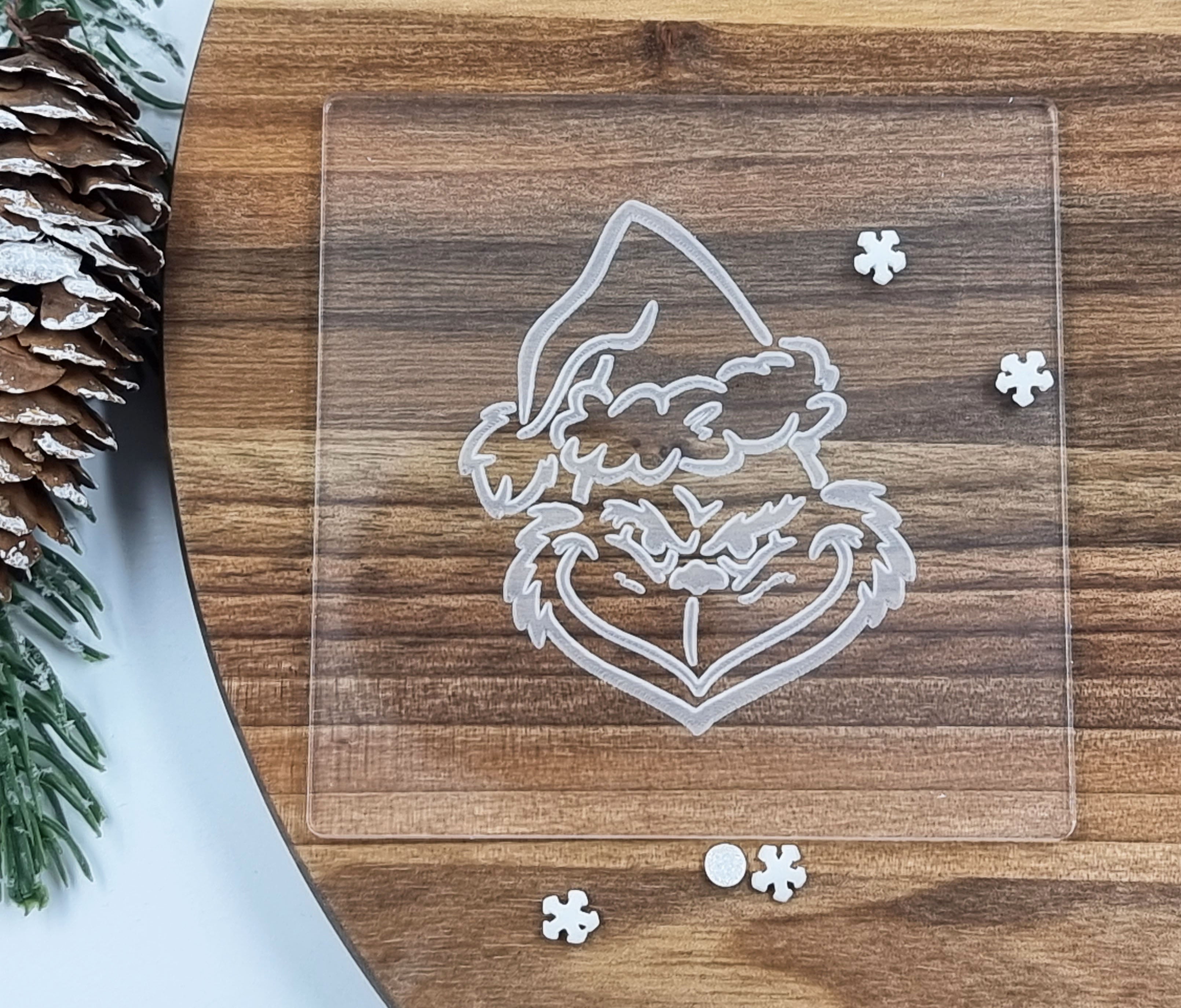 Grinch Fondant Embosser Stamp, Cookie|Designer Fondant Embosser Stamp