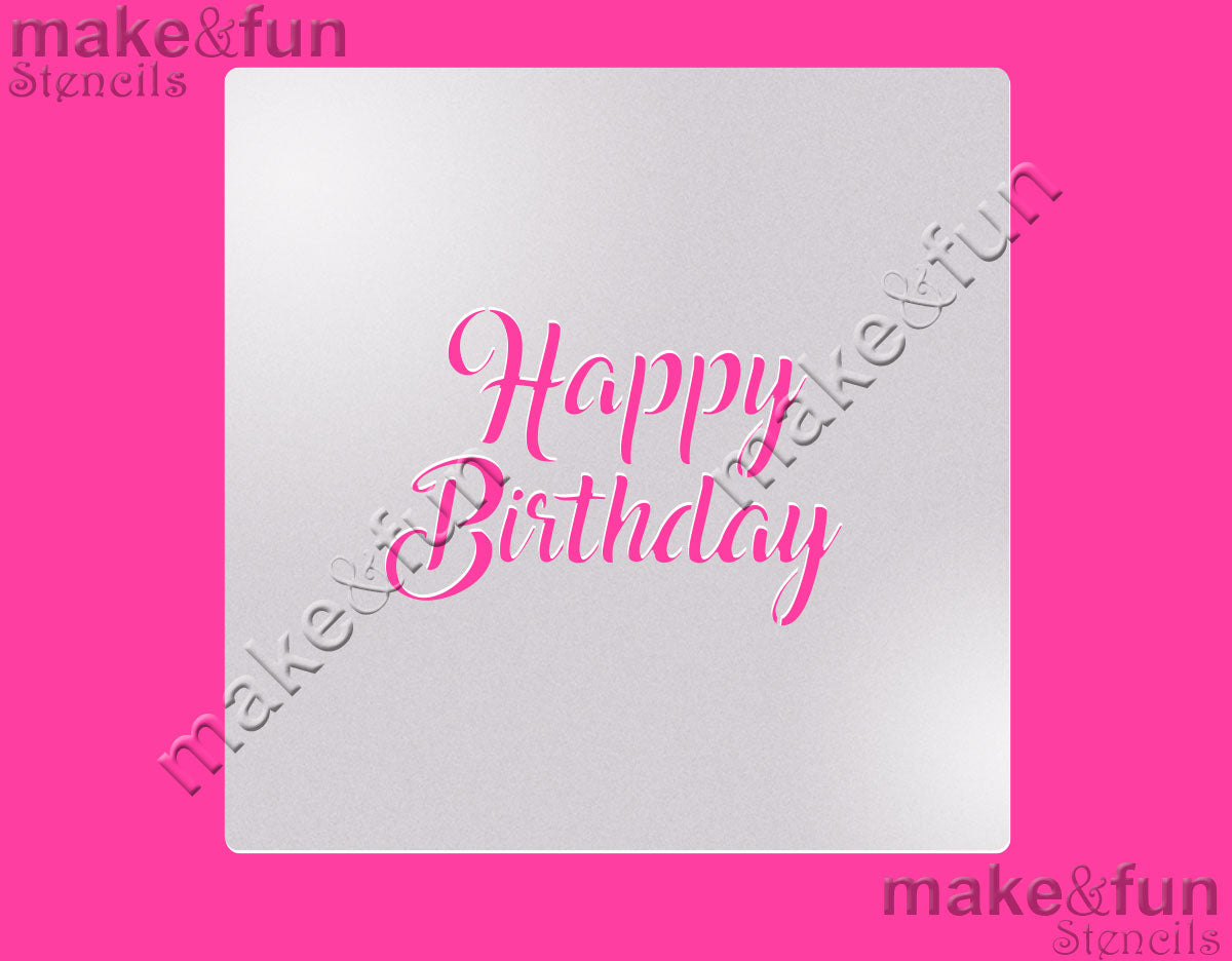 5.5"x5.5" Cookie Stencil, Birthday, Craft Stencil|Fellmuster Schablonen, Airbrush und Royal Icing