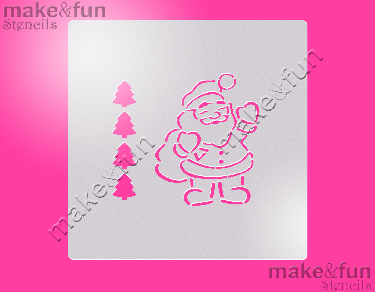 Christmas Santa Claus PYO Cookie Stencil, Royal Icing christmas-santa-claus-pyo-cookie-stencil-royal-icing