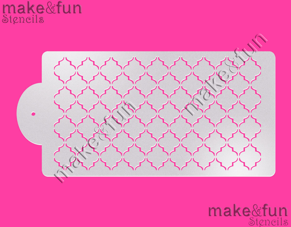 Quatrefoil Cake Stencil, Face Painting Stencil||Animal Print Schablonen, Airbrush und Royal Icing