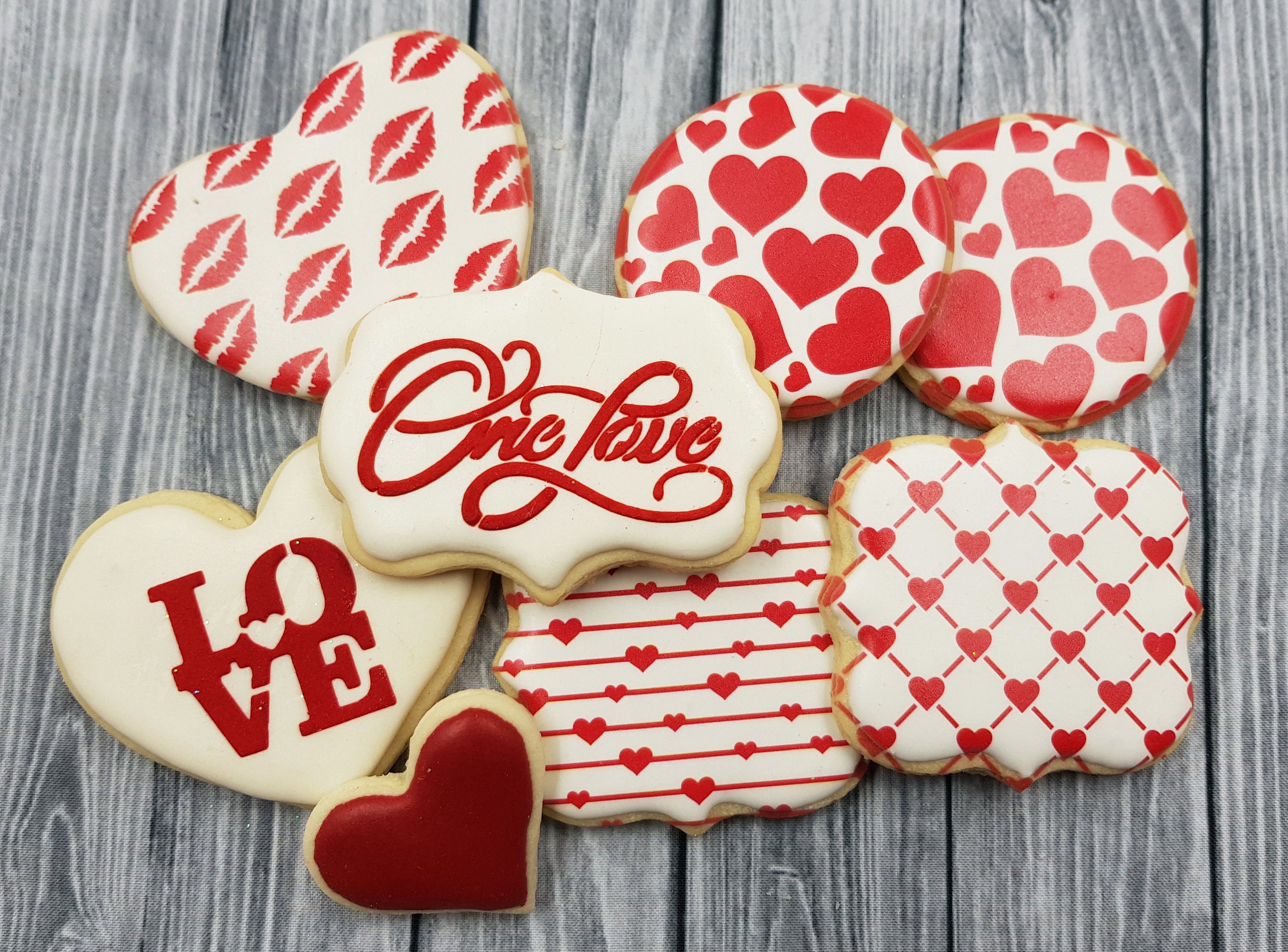 Heart Pattern Cake Stencil, Airbrushing, DYO|Torten Schablonen, Royal Icing Schablone