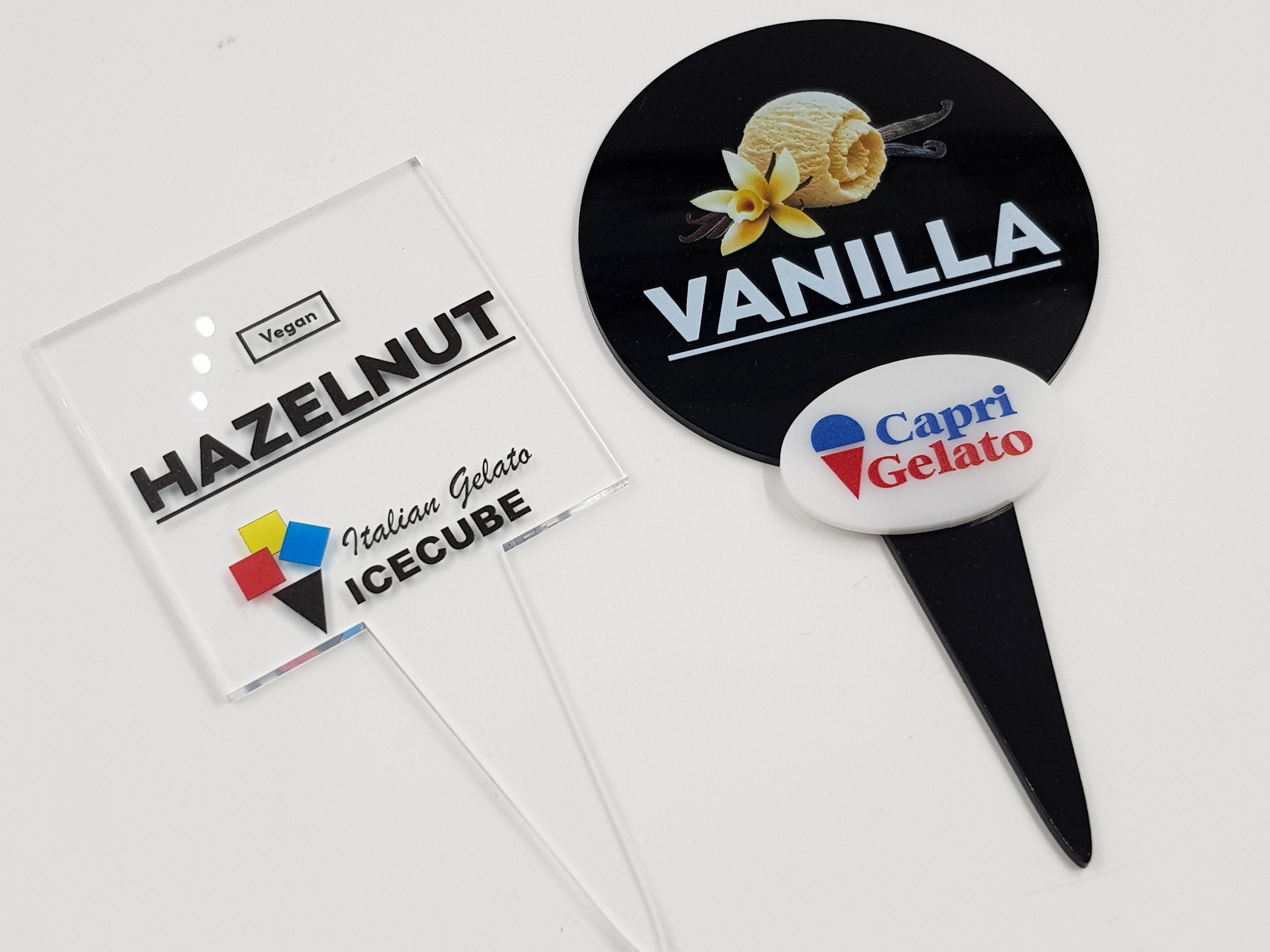 6pcs Custom Gelato Flavor Markers, Ice Cream Signs Labels, Flavor Tags, Gelato Stickers, Ice Cream Sticks