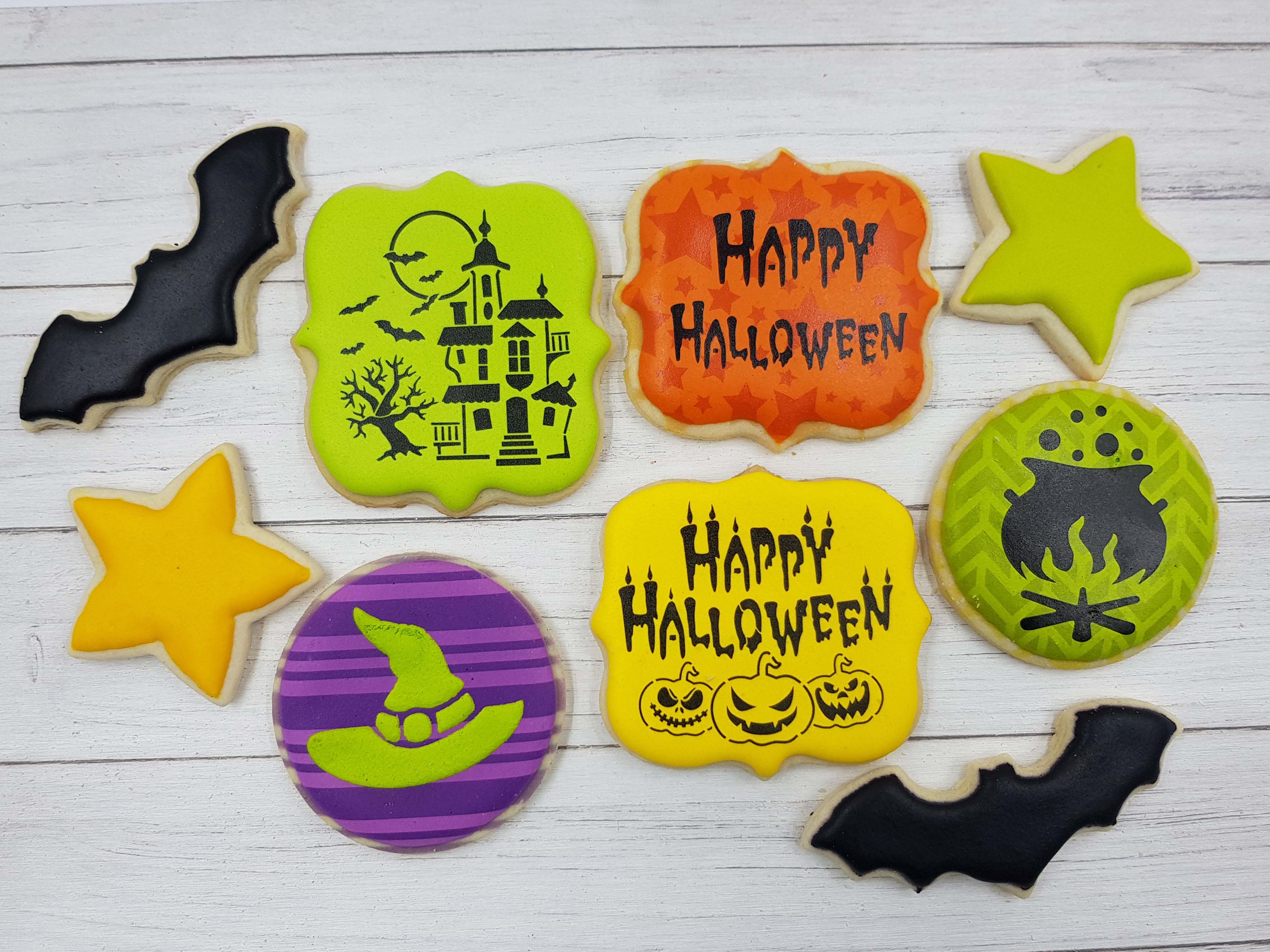 Halloween Cake Stencil, Airbrushing, DYO|Torten Schablonen, Royal Icing Schablone