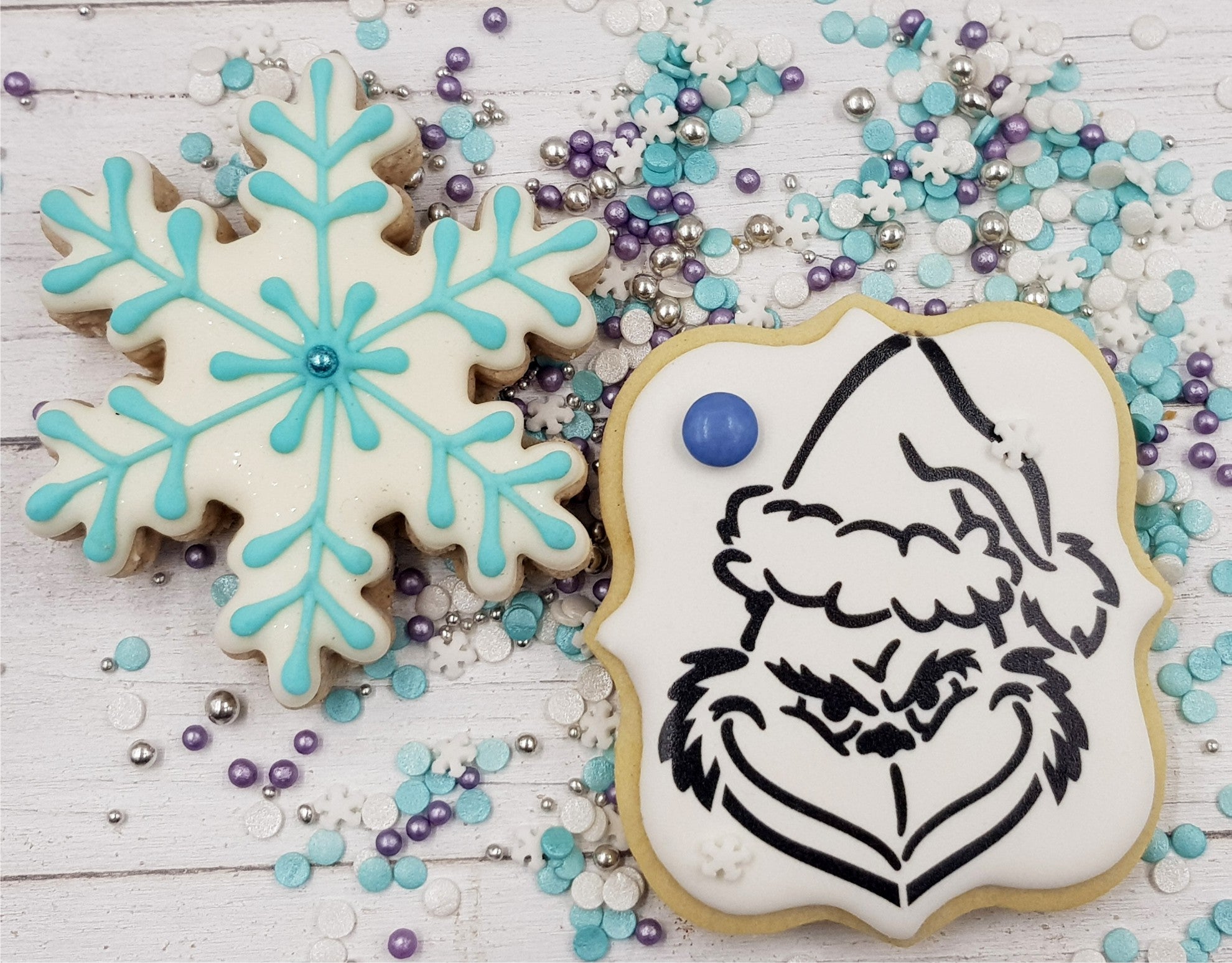 PYO Cookie Stencil, Christmas Cake Stencil, Royal Icing