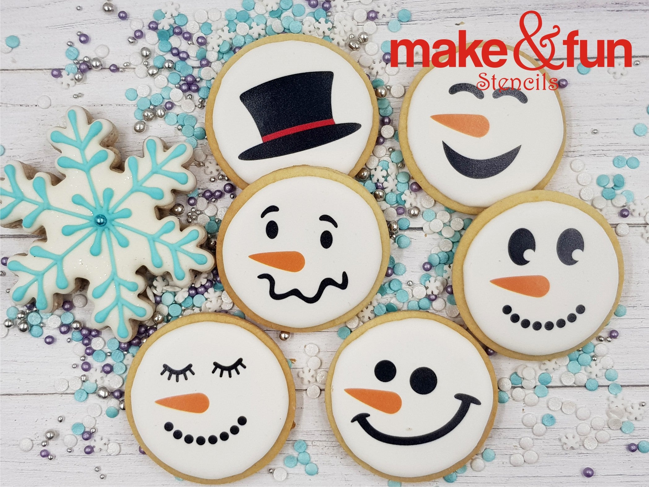 6 pcs Christmas Stencil, Cookie Stencil, Cake Stencil|6 Stück Weihnachten Kuchen Schablonen