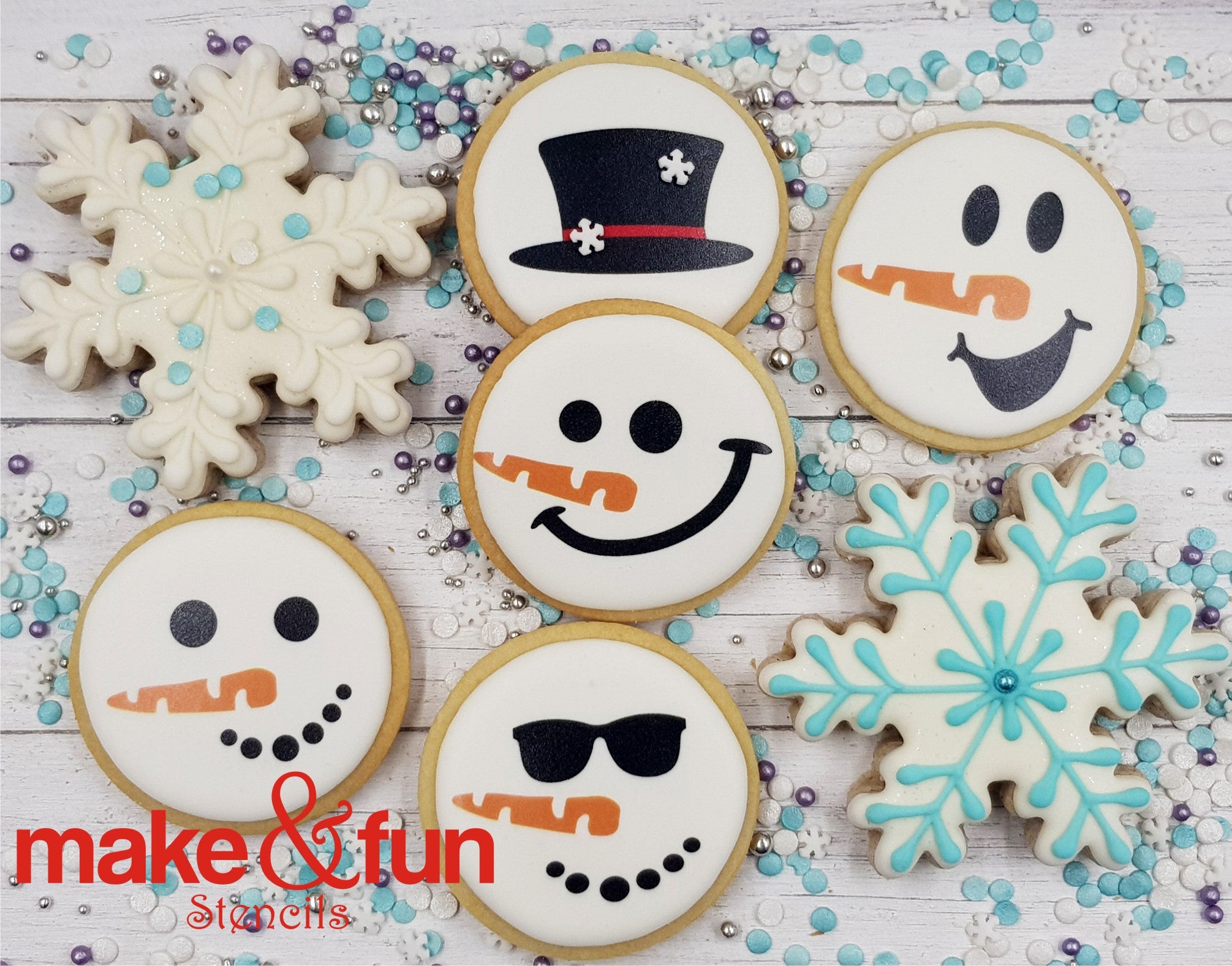 6 pcs Christmas Stencil, Cookie Stencil, Cake Stencil|6 Stück Weihnachten Kuchen Schablonen