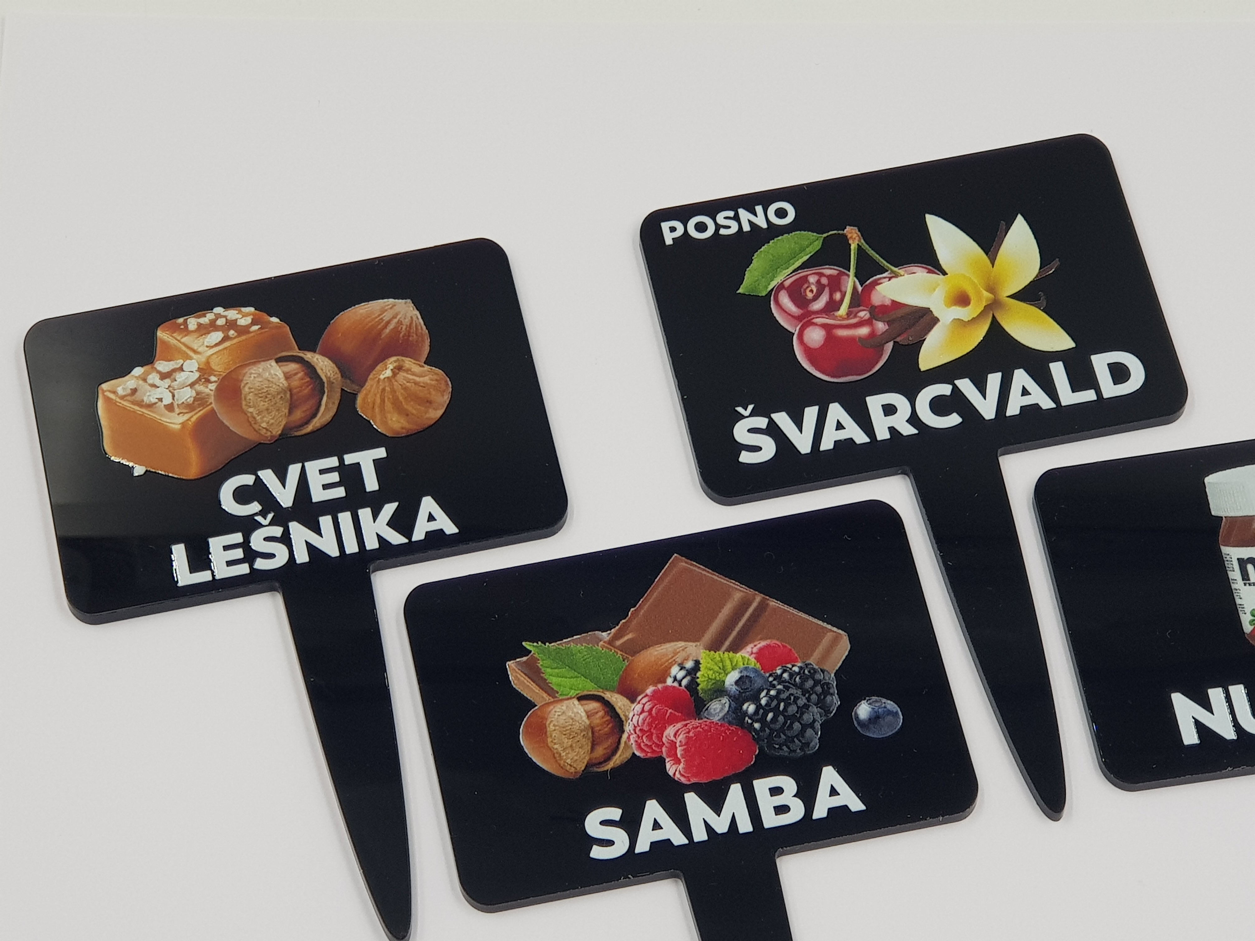 10 pcs Flavor Markers, Ice Cream Labels, Flavor Tags, Gelato Stickers, Ice Cream Sticks