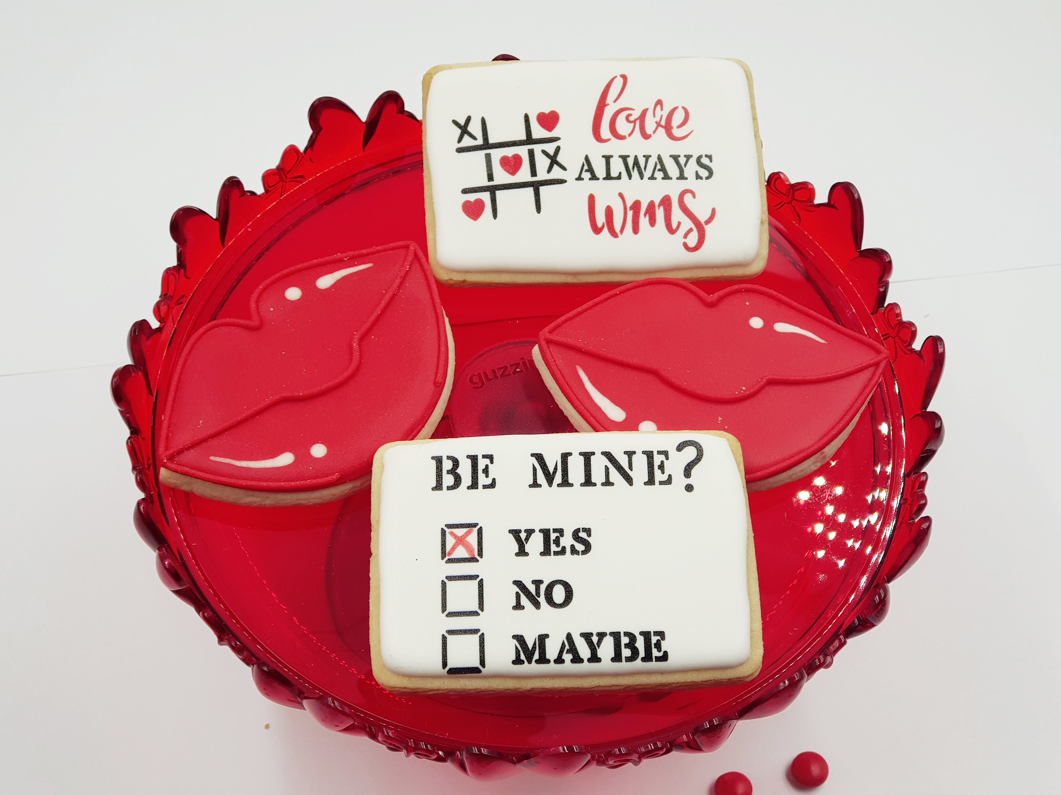 5.5"x5.5" Cookie Stencil, Valentines Craft Stencil|Fellmuster Schablonen, Airbrush und Royal Icing