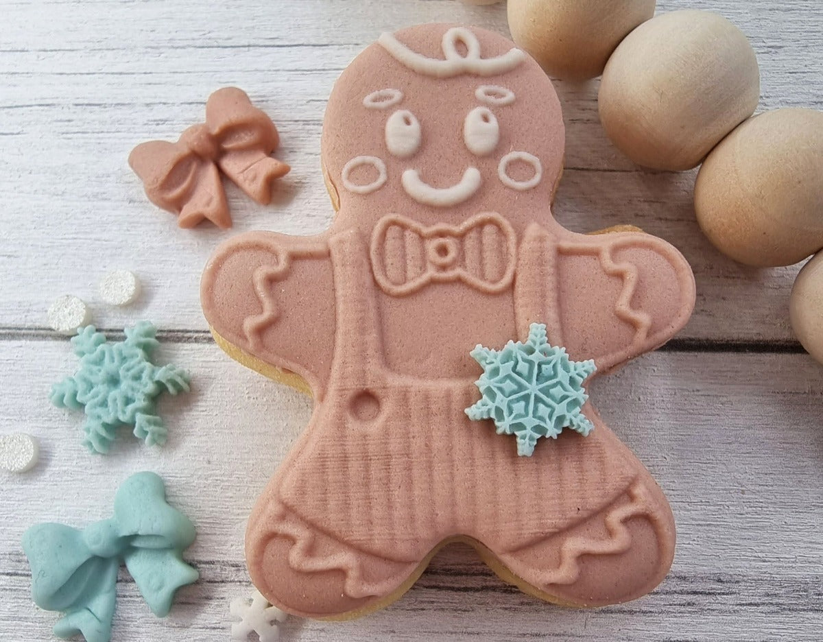 Christmas Embosser plus Cookie Cutter|Designer Fondant Embosser Stamp