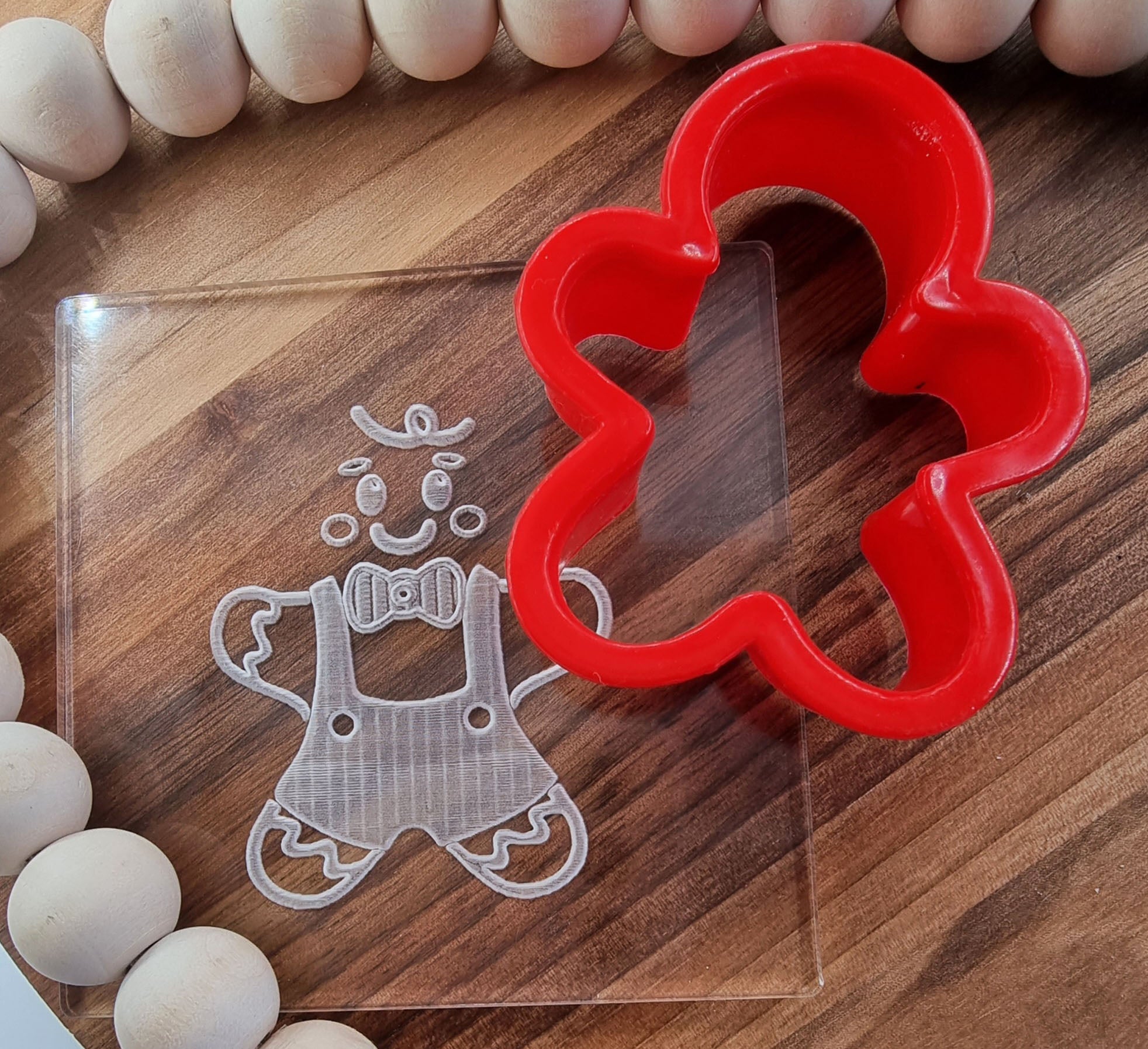 Christmas Embosser plus Cookie Cutter|Designer Fondant Embosser Stamp
