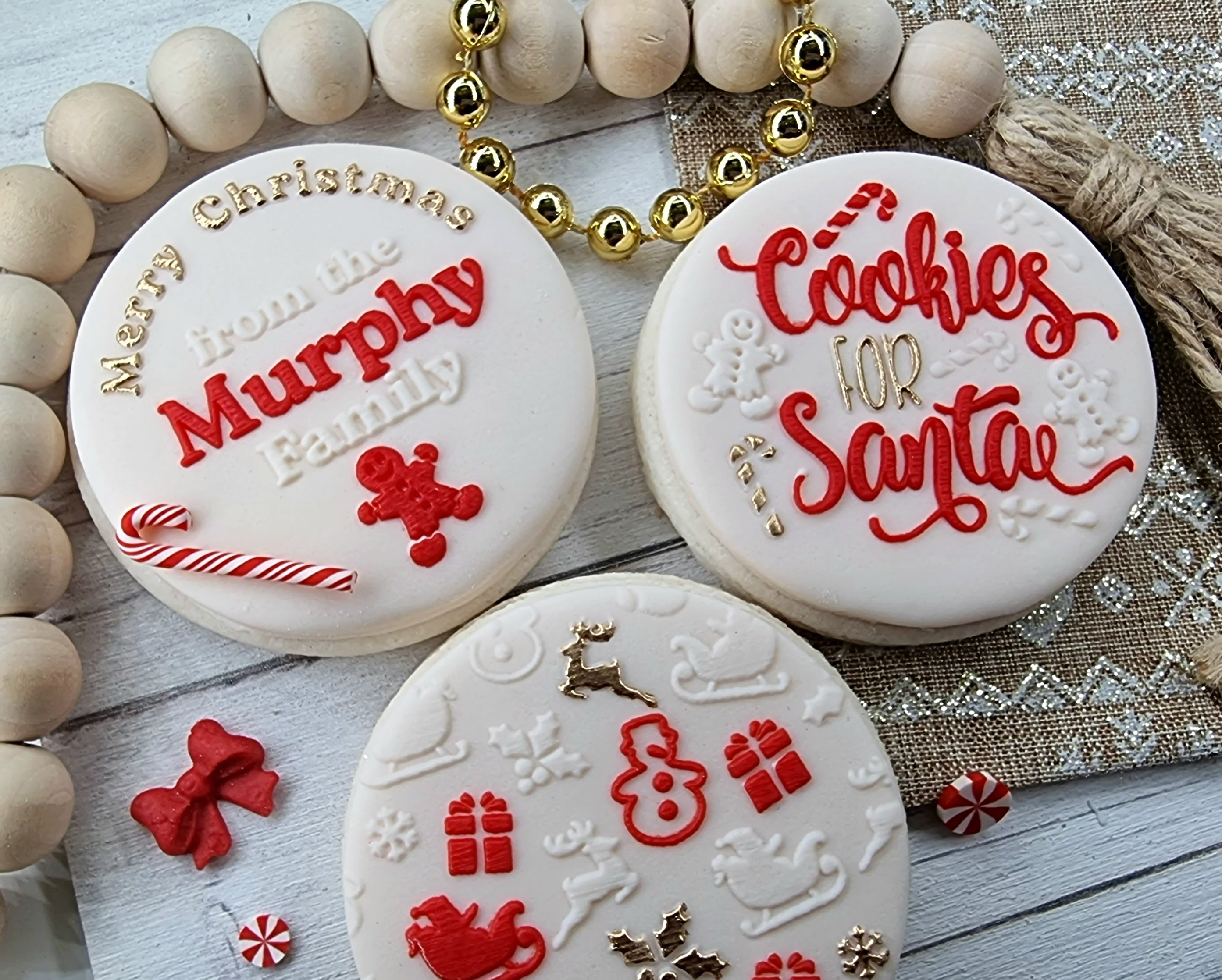 Custom Christmas Fondant Embosser Stamp|Designer Fondant Embosser Stamp