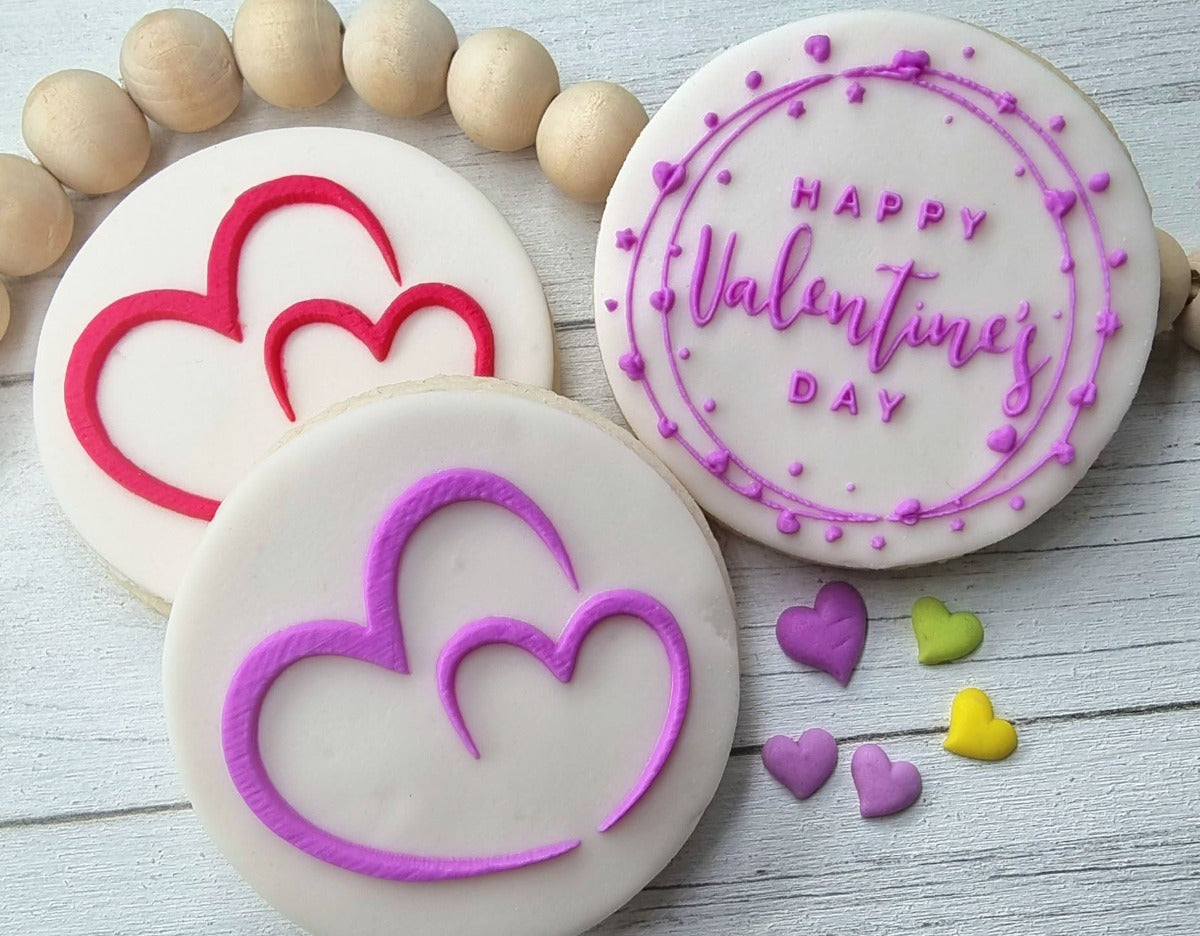 2pcs Valentines Fondant Embosser Stamp|Designer Fondant Embosser Stamp