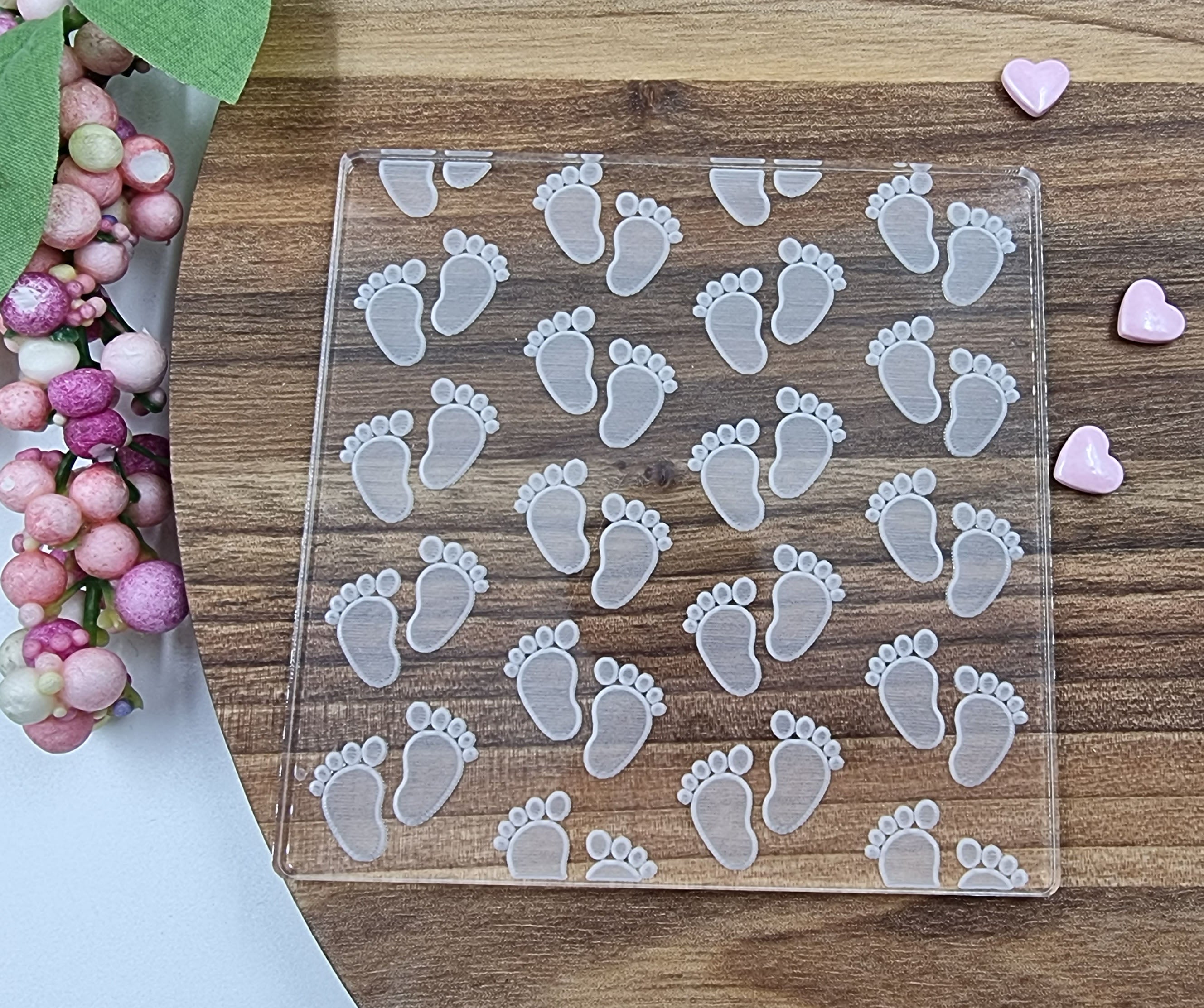 Baby Shower Fondant Embosser Feet |Designer Fondant Embosser Stamp