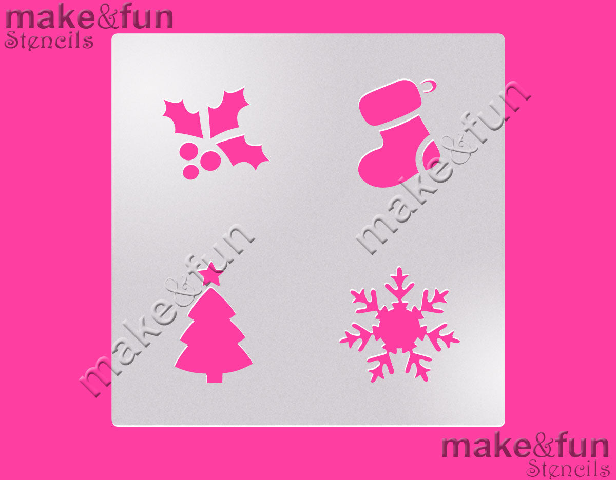 Christmas Cookie Stencil for chocolate covered Oreos|Kuchen Schablonen, Airbrush und Royal Icing
