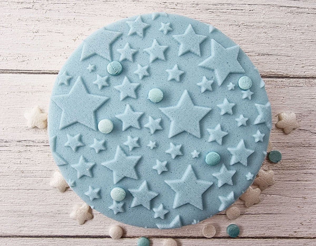 Christmas Fondant Embosser Stamp, Stars|Designer Fondant Embosser Stamp