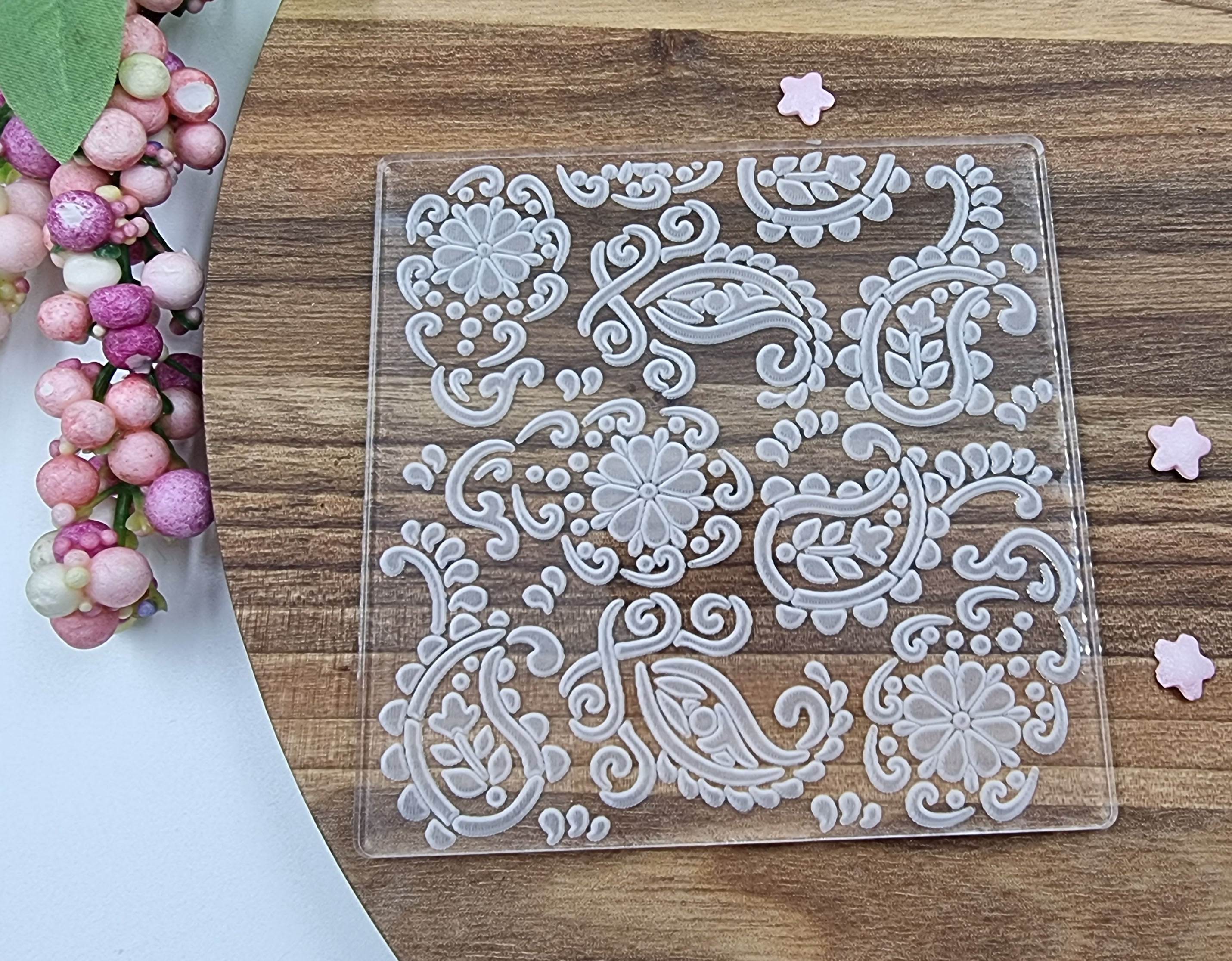 Paisley Fondant Embosser Stamp|Designer Fondant Embosser Stamp