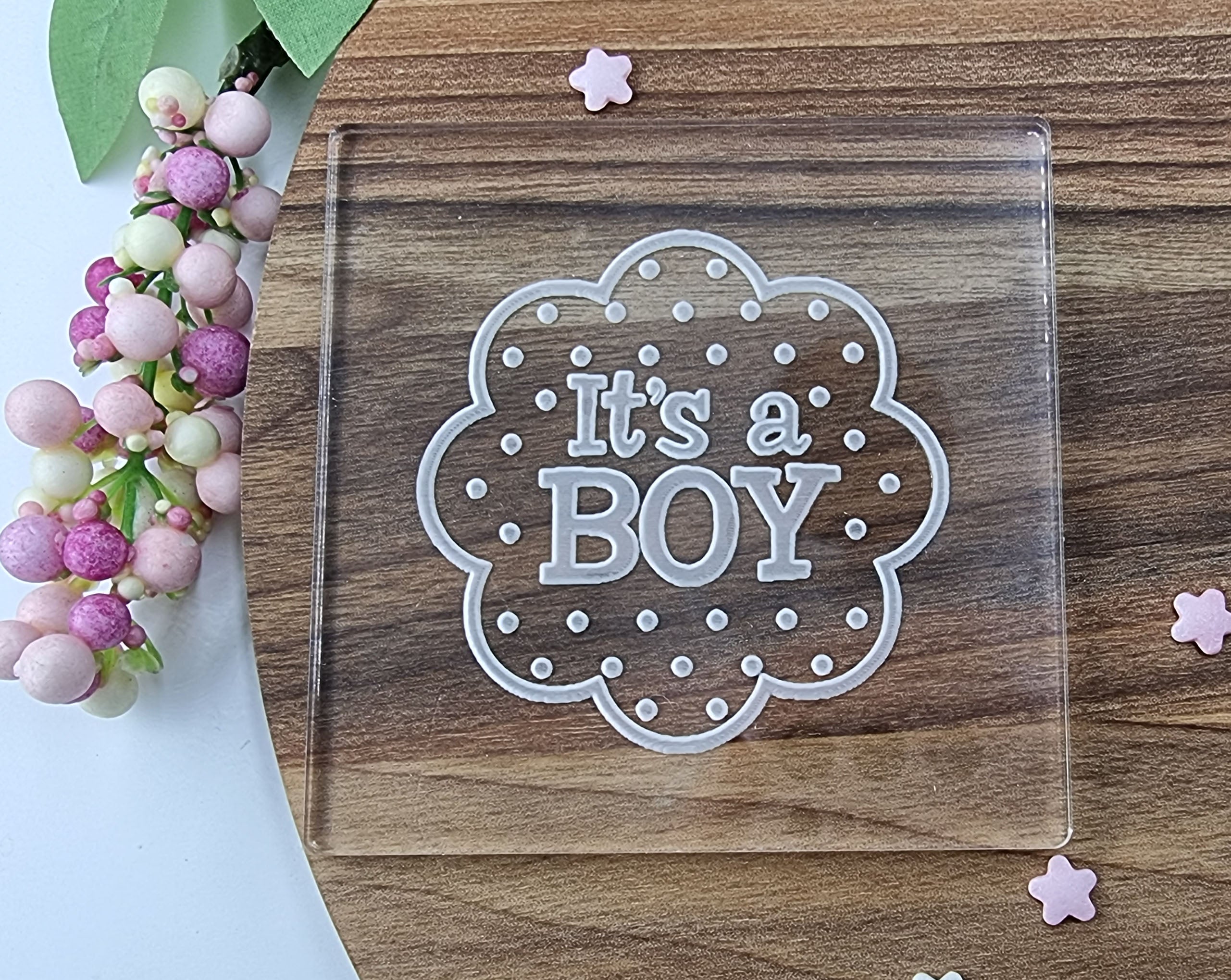 Baby Shower Fondant Embosser Boy|Designer Fondant Embosser Stamp