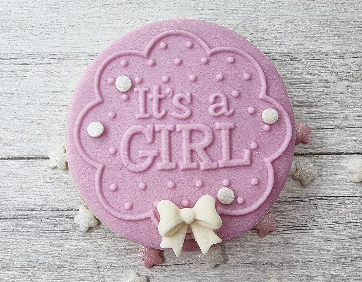 Baby Shower Fondant Embosser Girl|Designer Fondant Embosser Stamp
