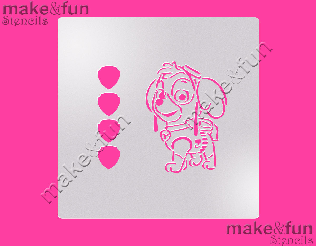 PYO Cookie Stencil, Cake Stencil, Patrol Stencil, Royal Icing