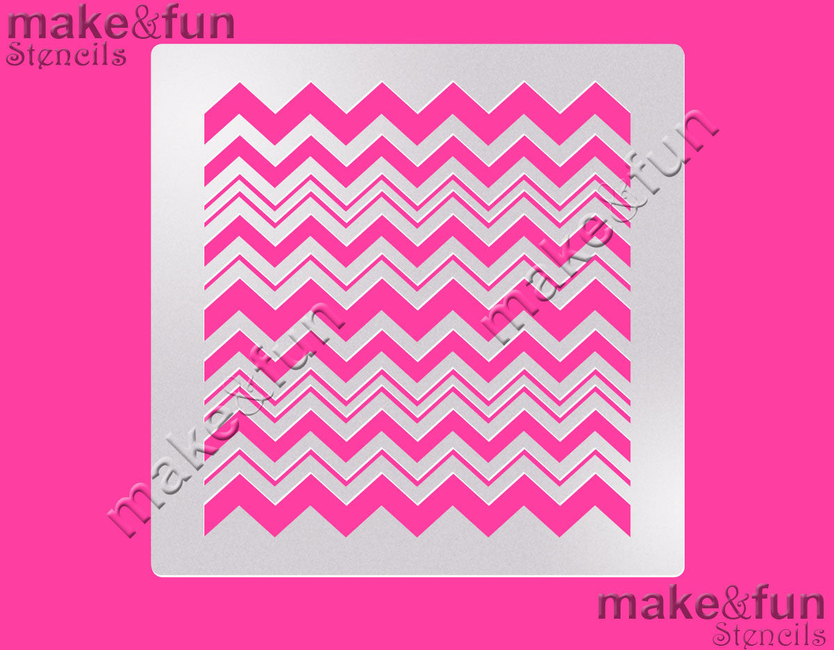 5.5" Chevron Cake Stencil, Cookie Stencil|Chevron Schablonen, Airbrush und Royal Icing