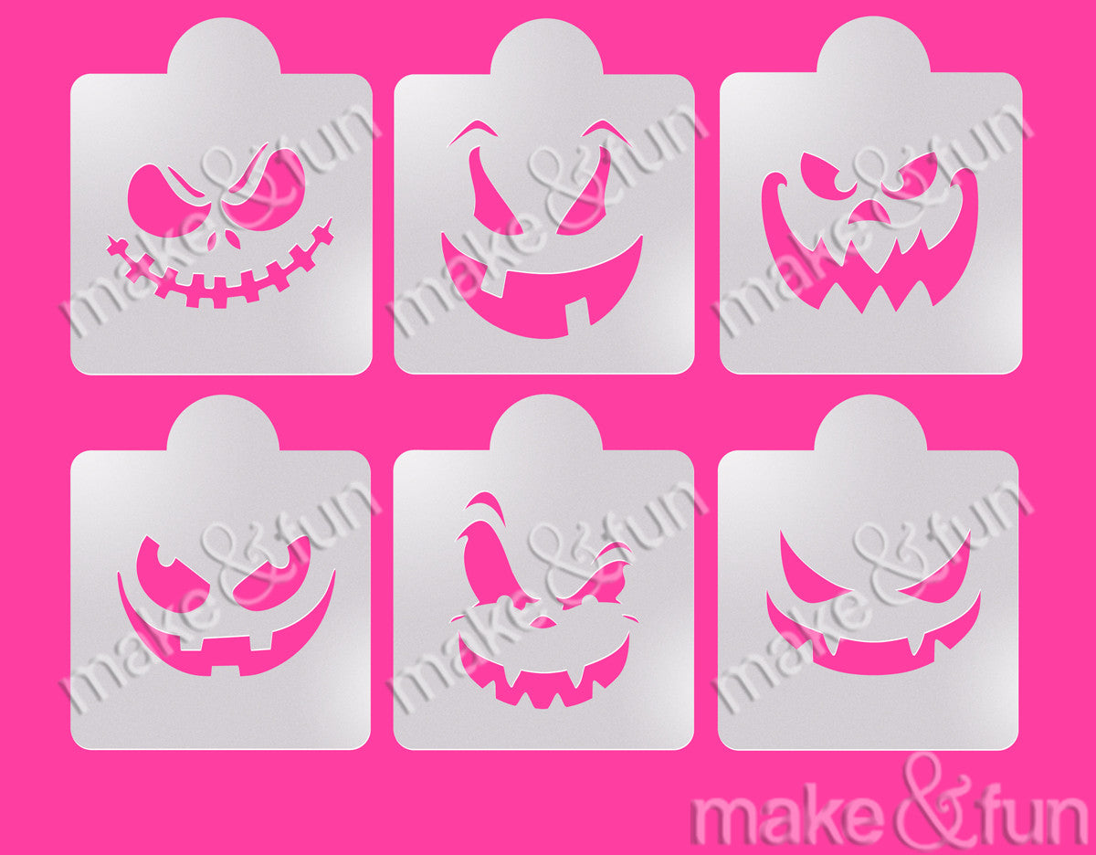 6 pcs Halloween, Cookie Stencil, Cake stencil|6 Stück Halloween Schablonen, Airbrush